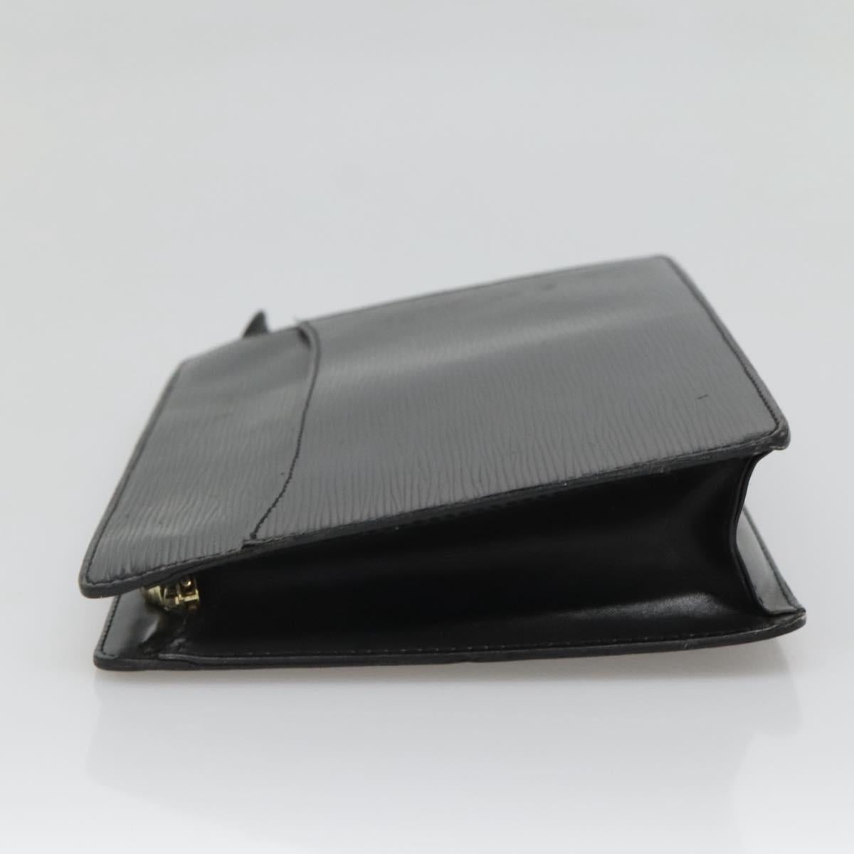 LOUIS VUITTON Epi Pochette Homme Clutch Bag Black Noir M52522 LV Auth 136523
