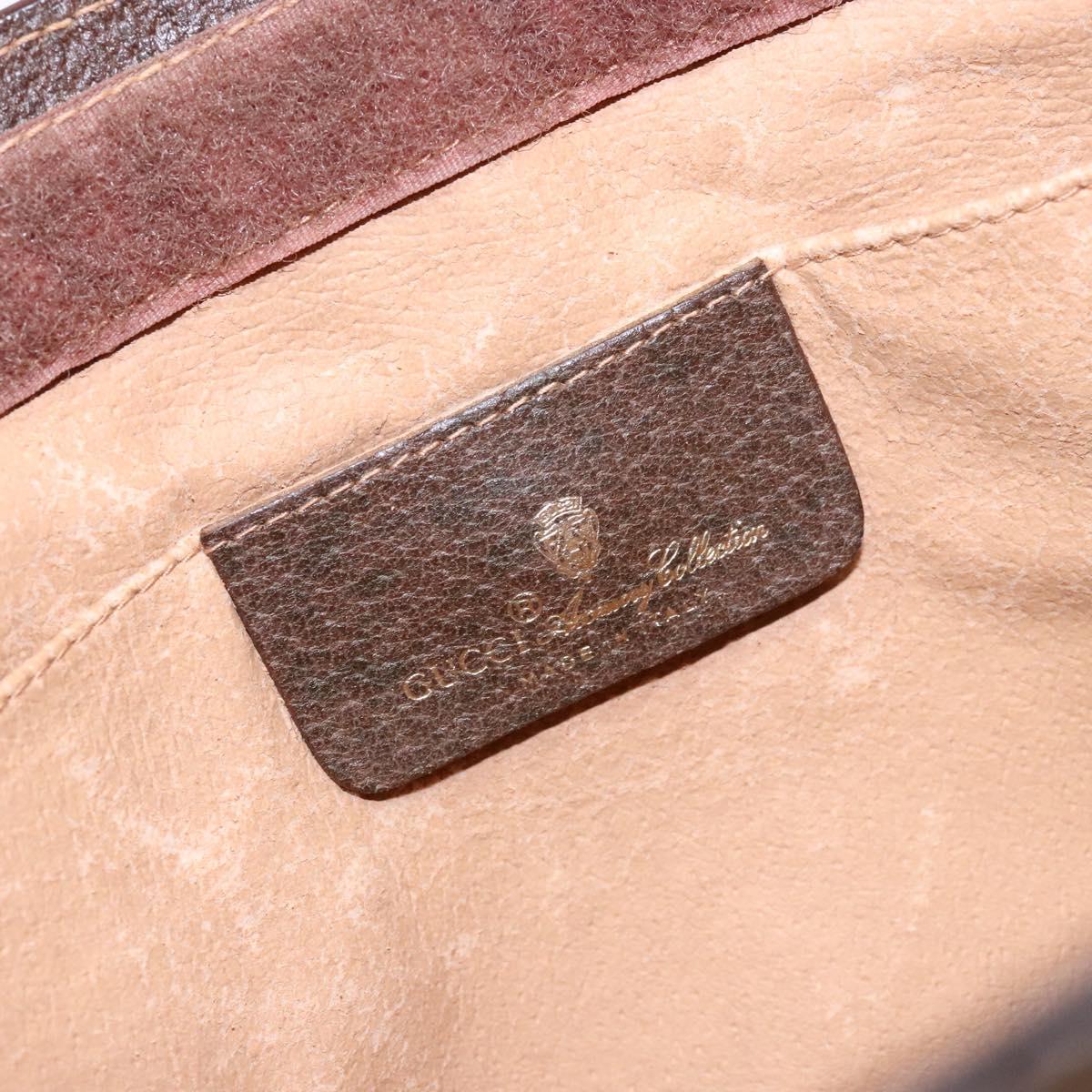 GUCCI GG Supreme Web Sherry Line Clutch Bag PVC Beige 156 01 033 Auth 136529