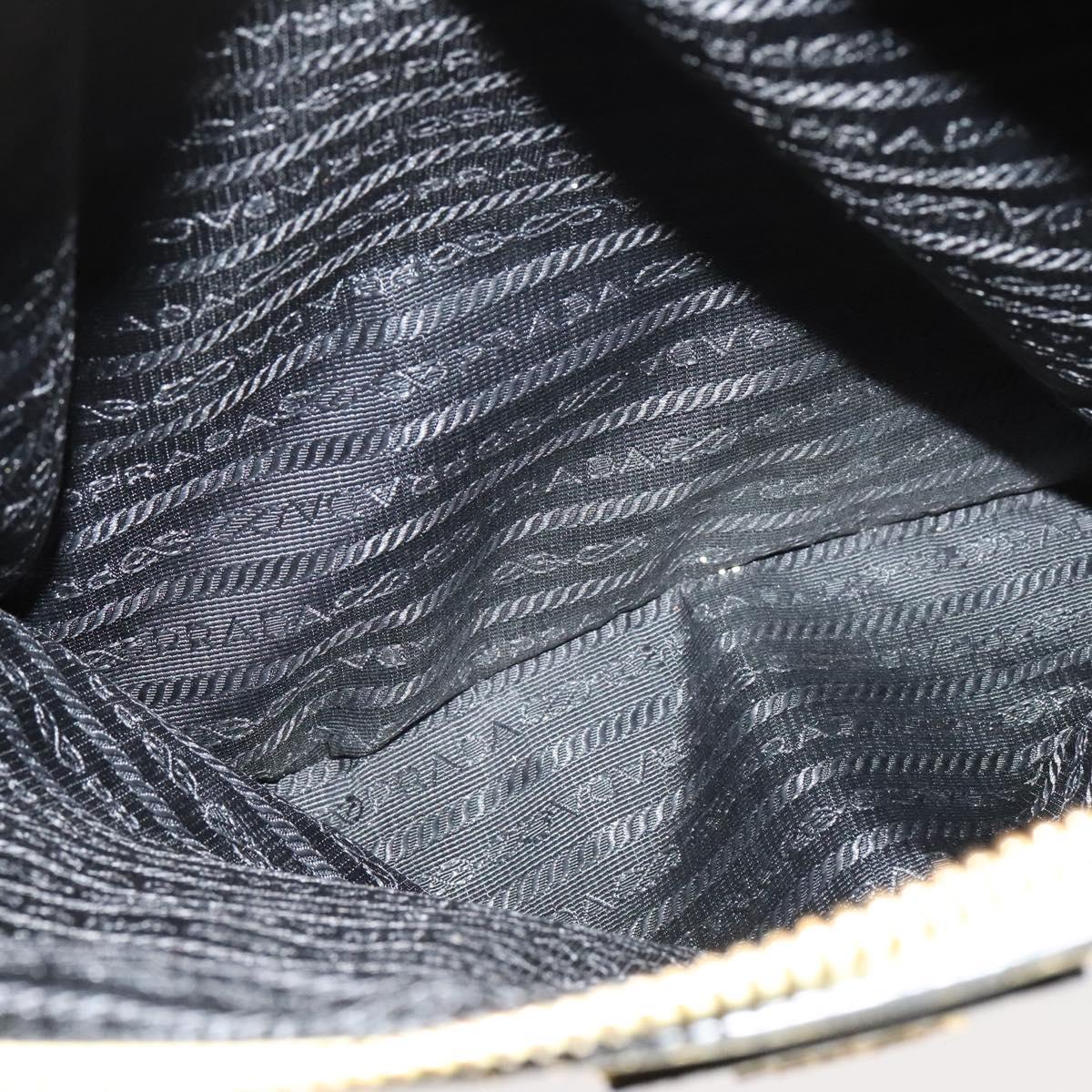 PRADA Tote Bag Leather 2way Yellow Gold Auth 136537