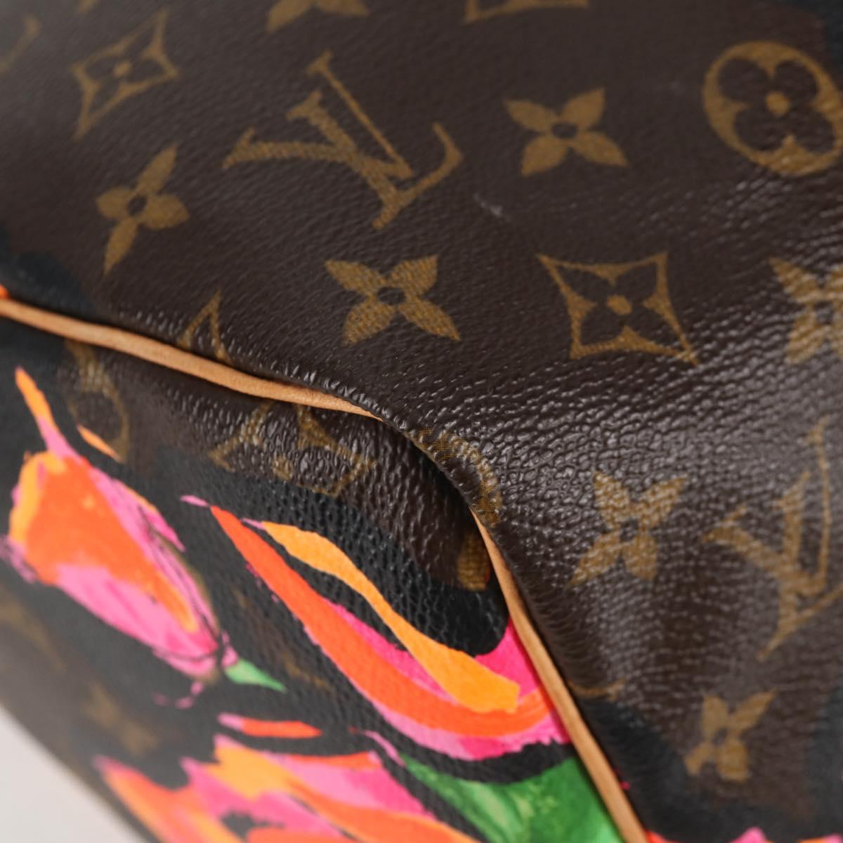 LOUIS VUITTON Monogram Rose Speedy 30 Hand Bag Orange Pink M48610 Auth 136544SAV