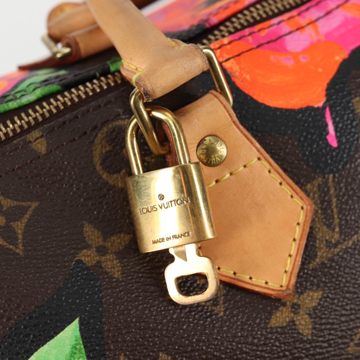 LOUIS VUITTON Monogram Rose Speedy 30 Hand Bag Orange Pink M48610 Auth 136544SAV
