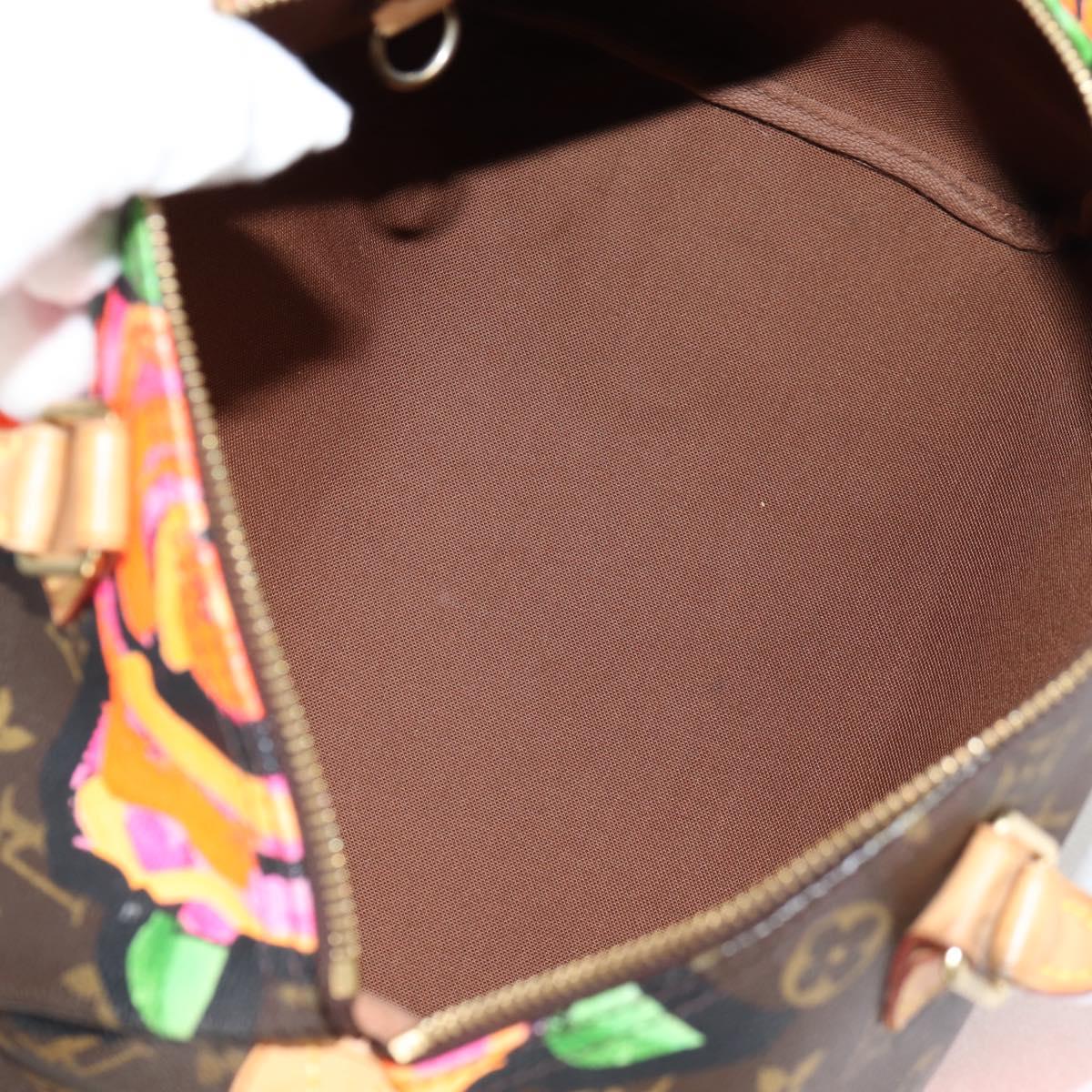 LOUIS VUITTON Monogram Rose Speedy 30 Hand Bag Orange Pink M48610 Auth 136544SAV