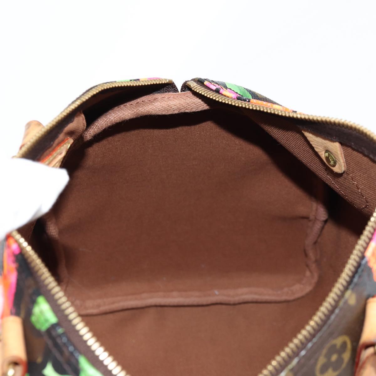 LOUIS VUITTON Monogram Rose Speedy 30 Hand Bag Orange Pink M48610 Auth 136544SAV