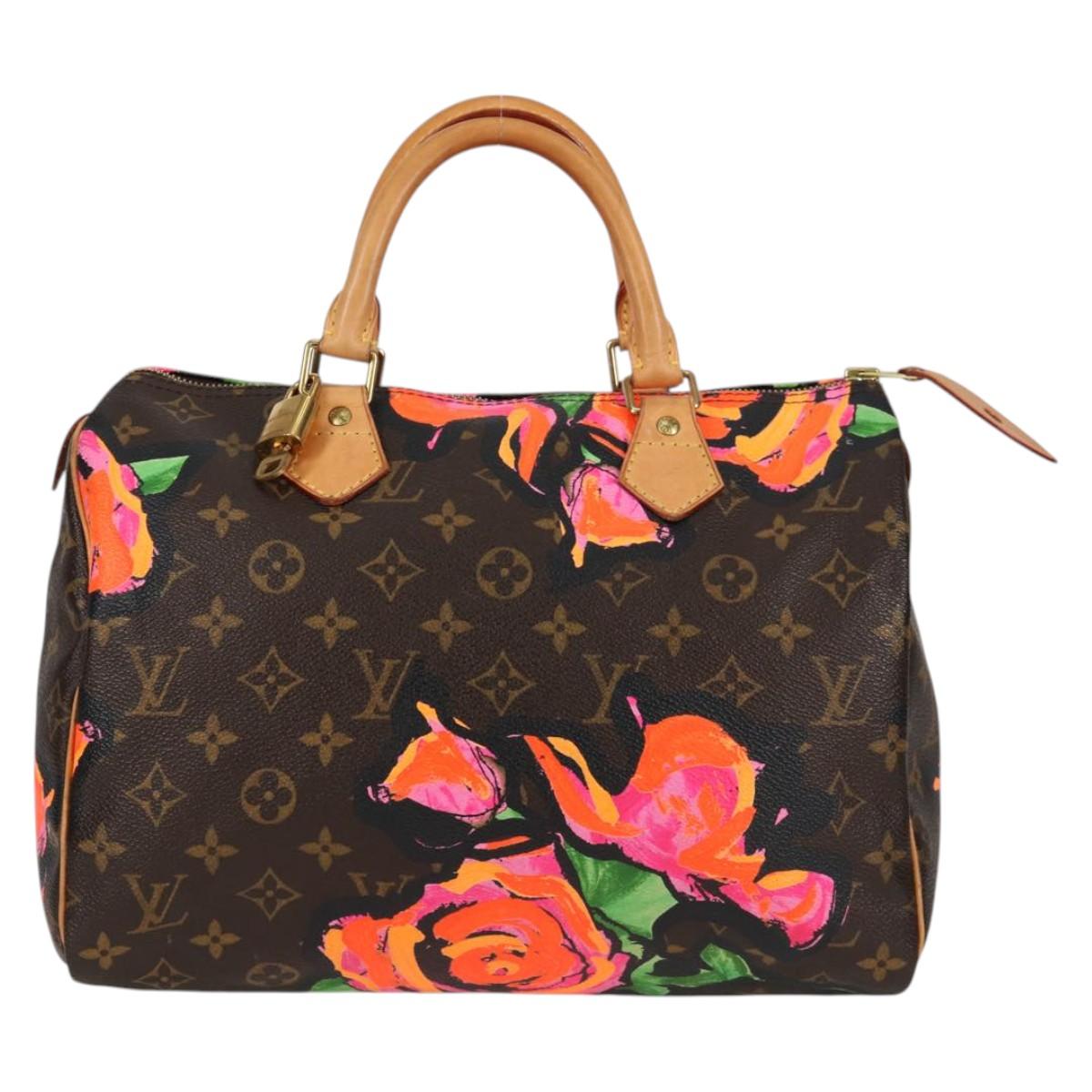 LOUIS VUITTON Monogram Rose Speedy 30 Hand Bag Orange Pink M48610 Auth 136544SAV