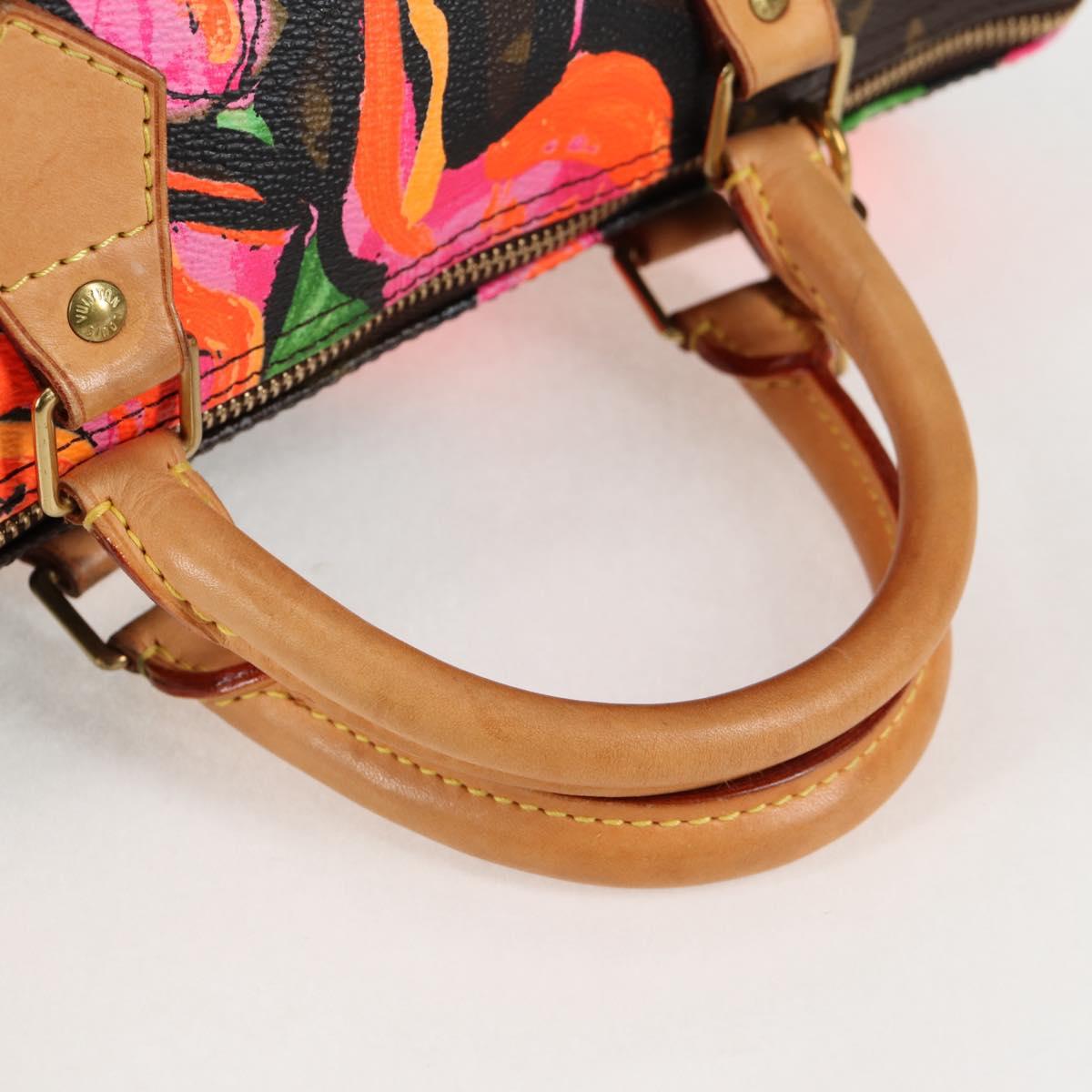 LOUIS VUITTON Monogram Rose Speedy 30 Hand Bag Orange Pink M48610 Auth 136544SAV