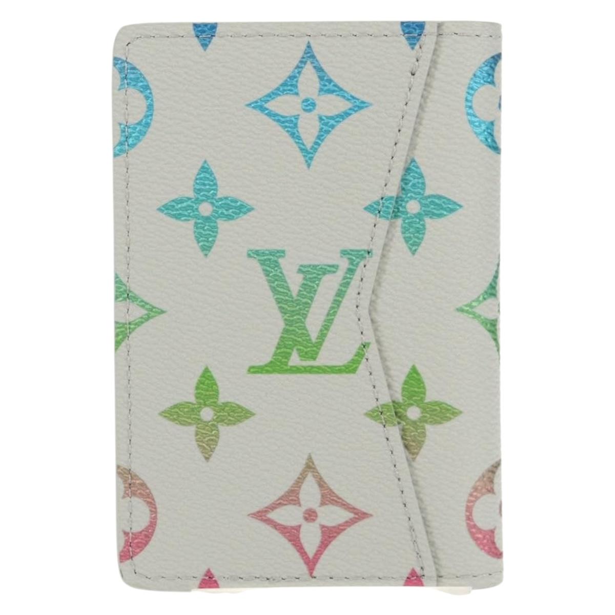 LOUIS VUITTON Multicolor Organizer De Poch Card Case Gray M13910 LV Auth 136560SAM