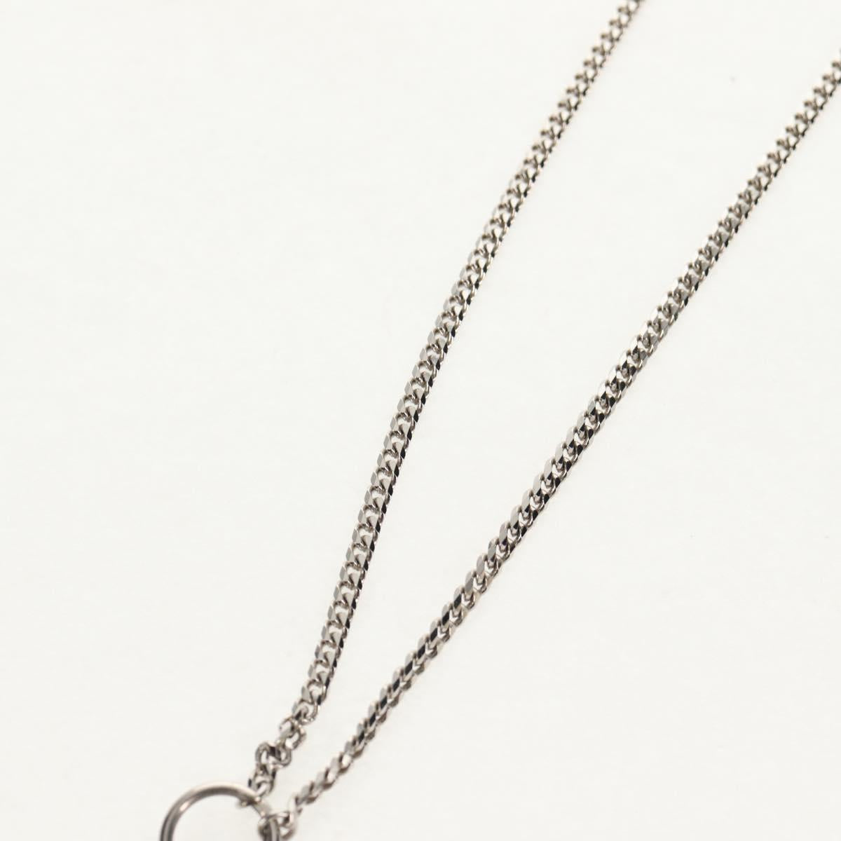 LOUIS VUITTON Shell Necklace metal Silver M01495 LV Auth 136561SAM