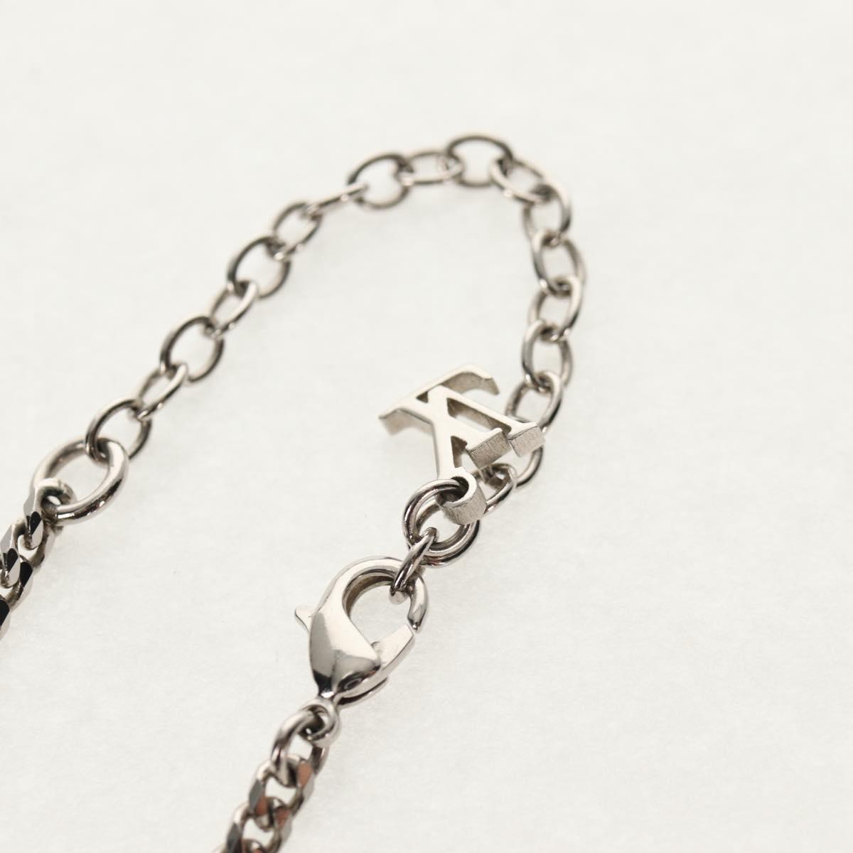 LOUIS VUITTON Shell Necklace metal Silver M01495 LV Auth 136561M