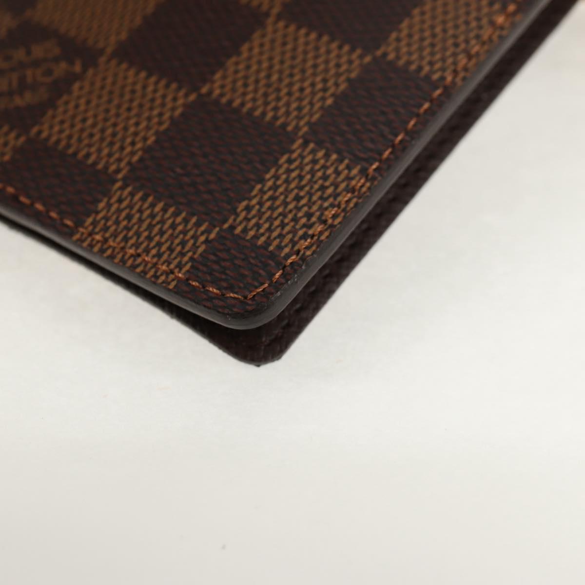 LOUIS VUITTON Damier Ebene Porte Cartes ID Bandouliere Case N60016 Auth 136567V