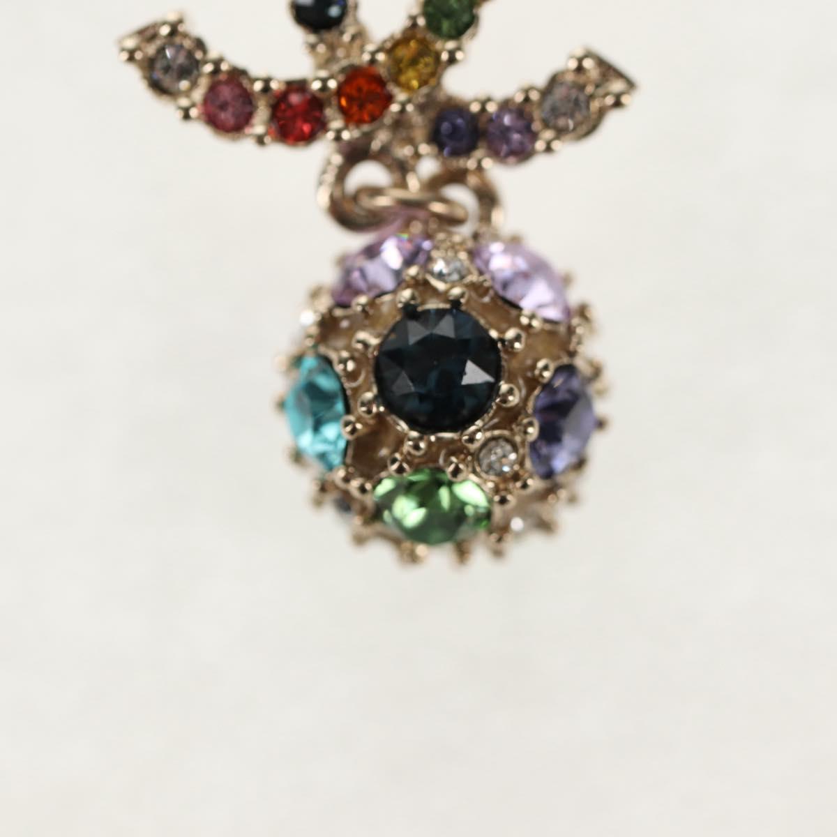 CHANEL Pierce metal Silver CC Auth 136569M