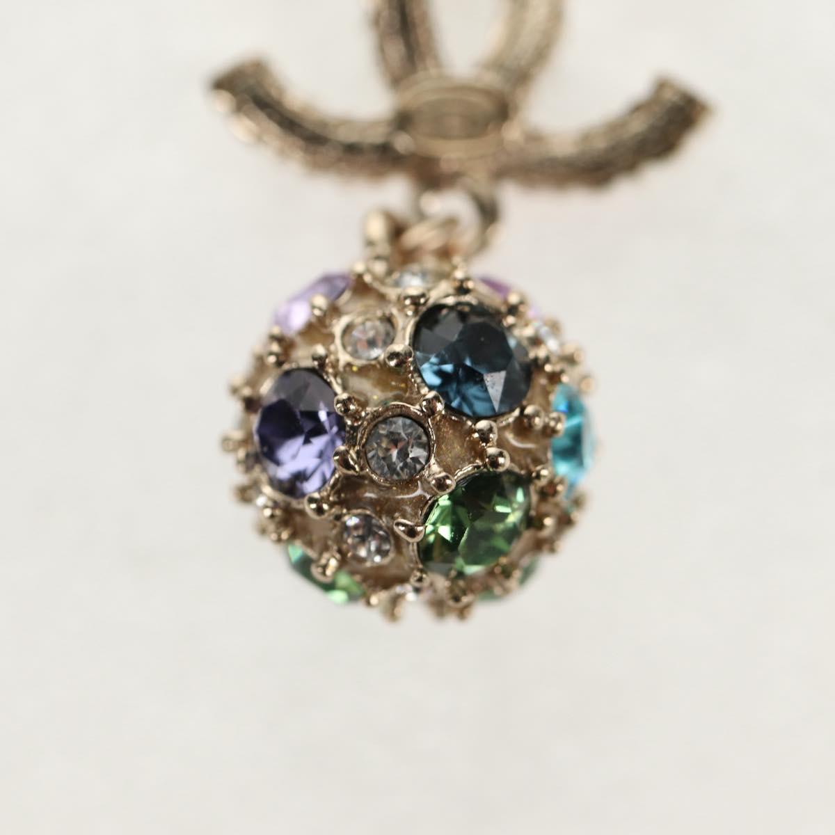 CHANEL Pierce metal Silver CC Auth 136569M