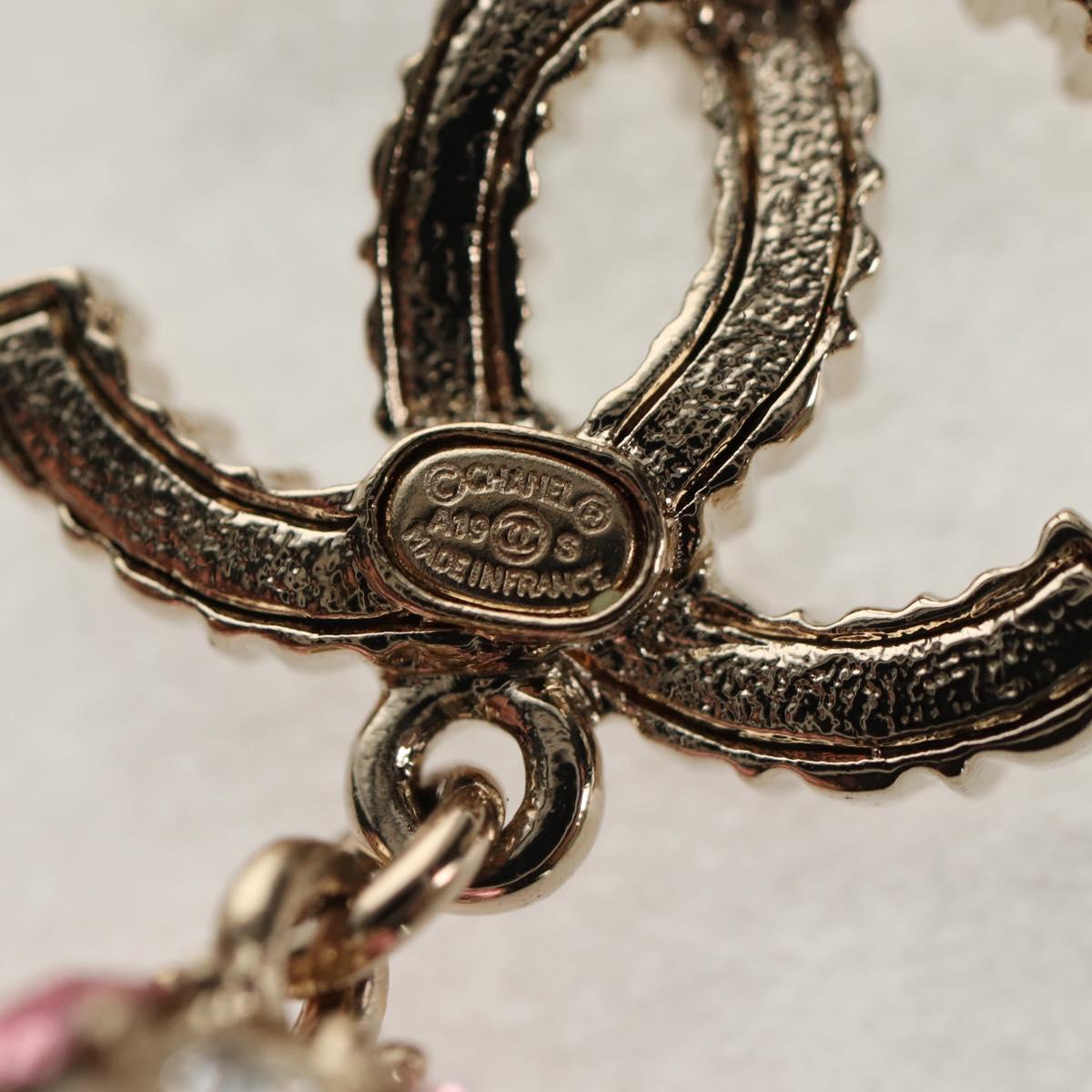 CHANEL Pierce metal Silver CC Auth 136569M