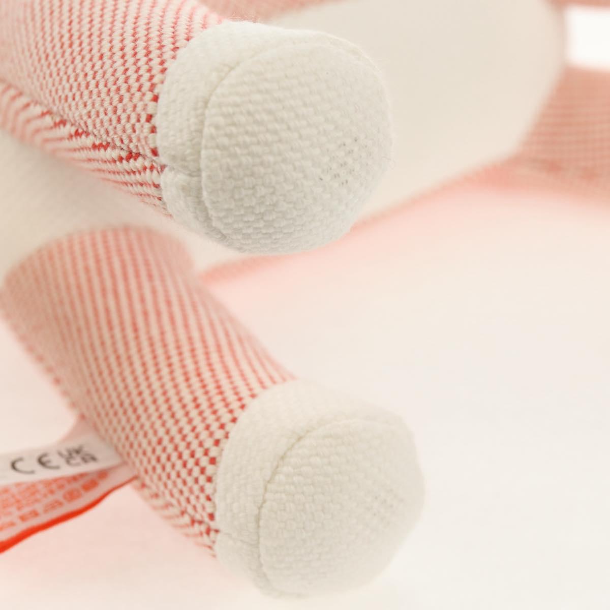 HERMES Cheval Honore Stuffed dog Cotton Orange Auth 136571M