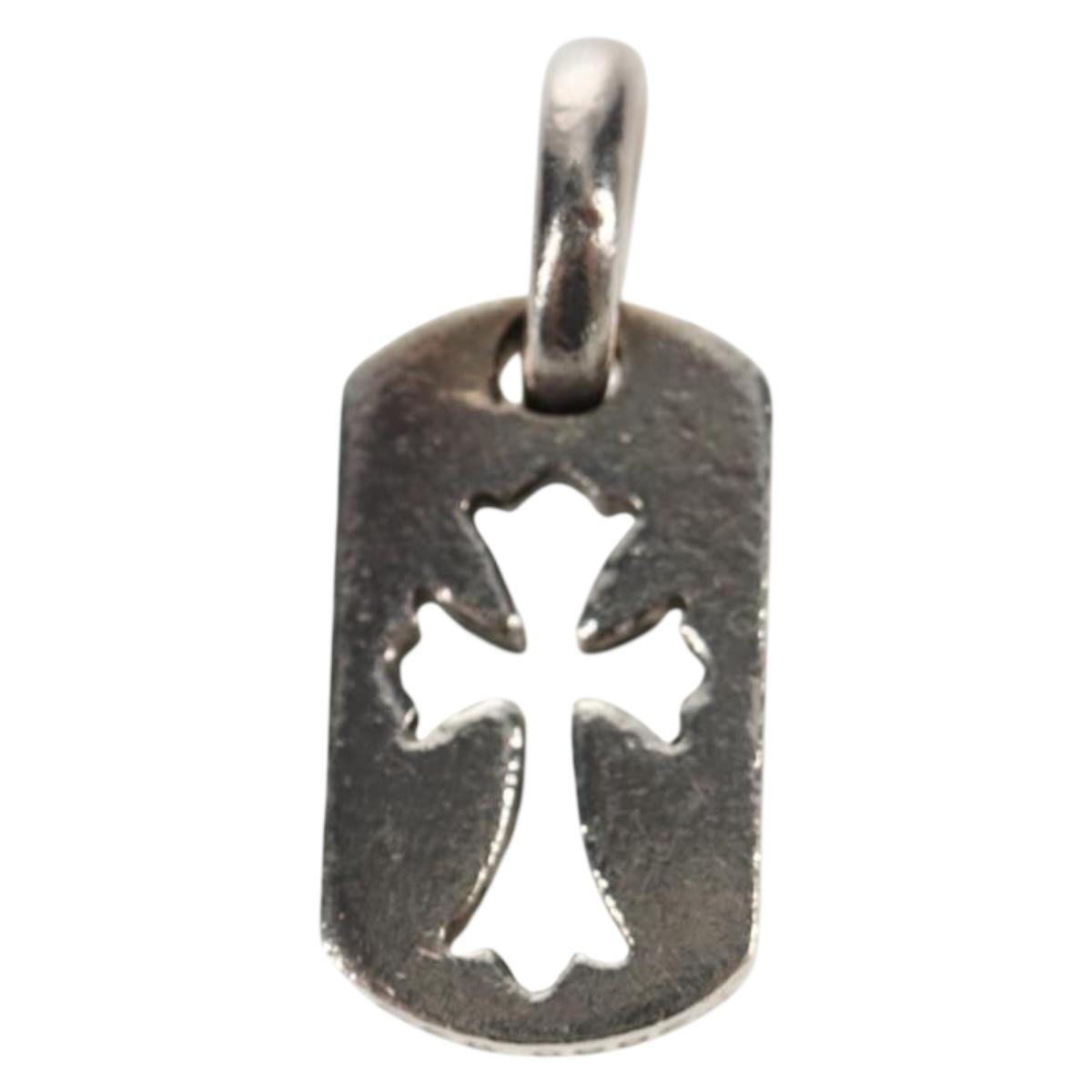 Chrome Hearts Tiny Cut Out Cross Charm Ag925 Silver Auth 136577M