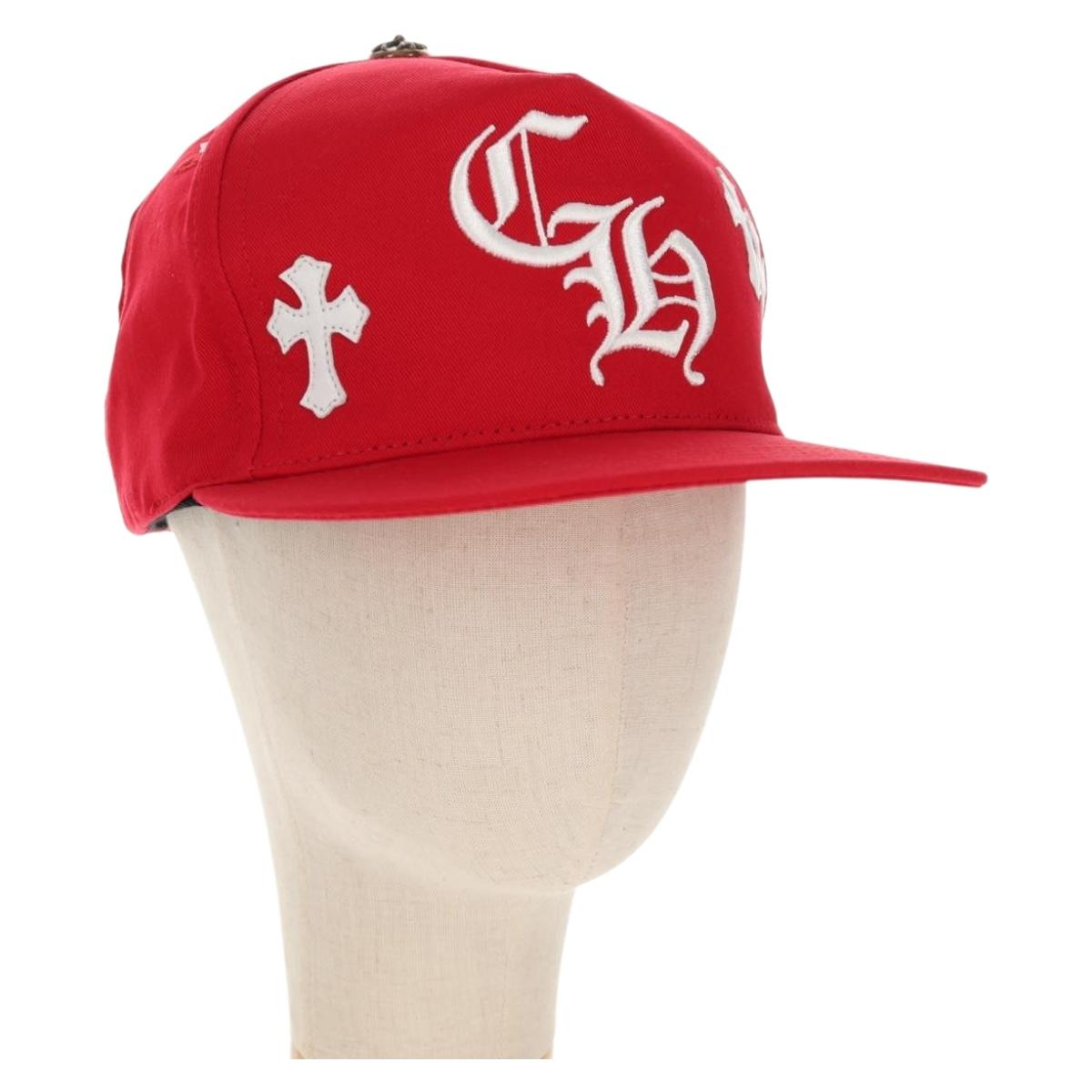 Chrome Hearts Baseball Cap Cotton Red Auth 136578M