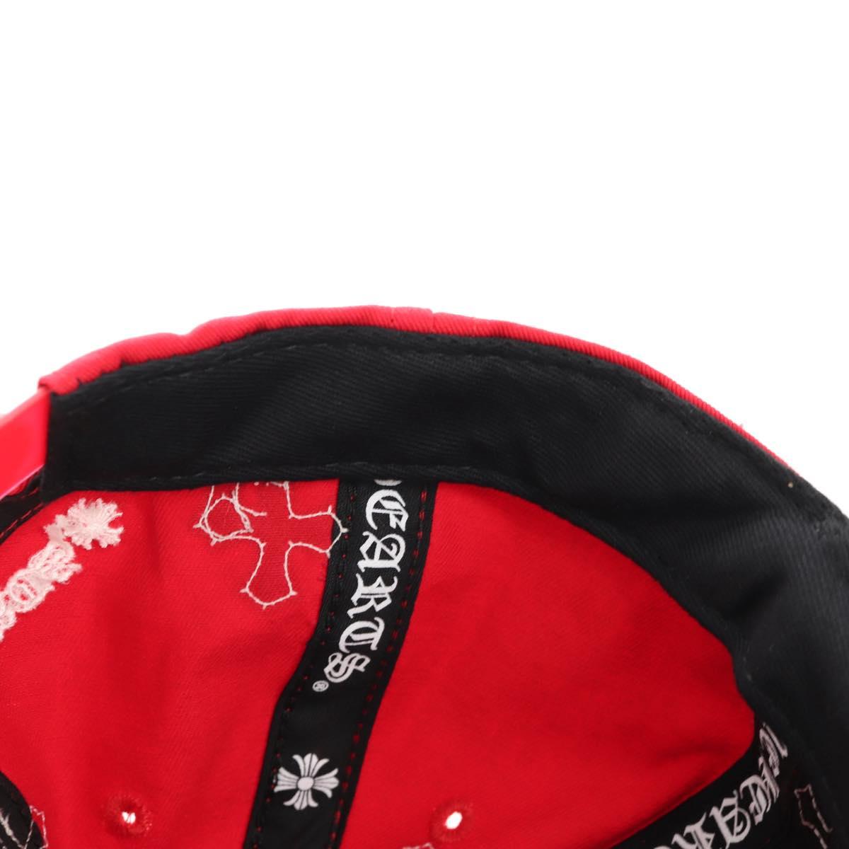 Chrome Hearts Baseball Cap Cotton Red Auth 136578M