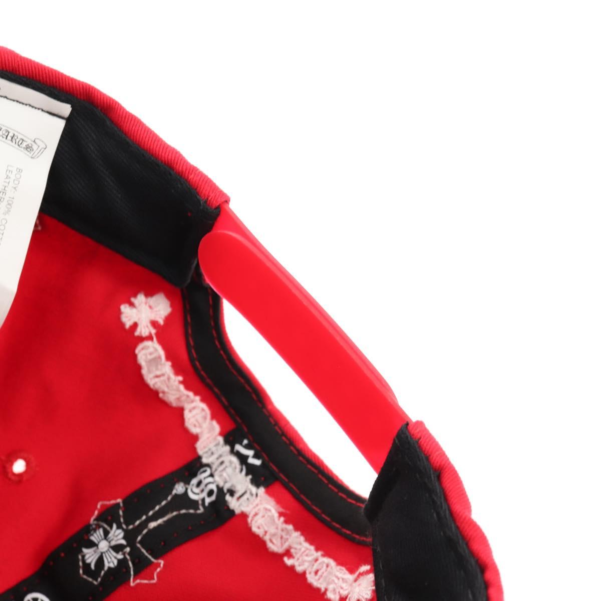 Chrome Hearts Baseball Cap Cotton Red Auth 136578M