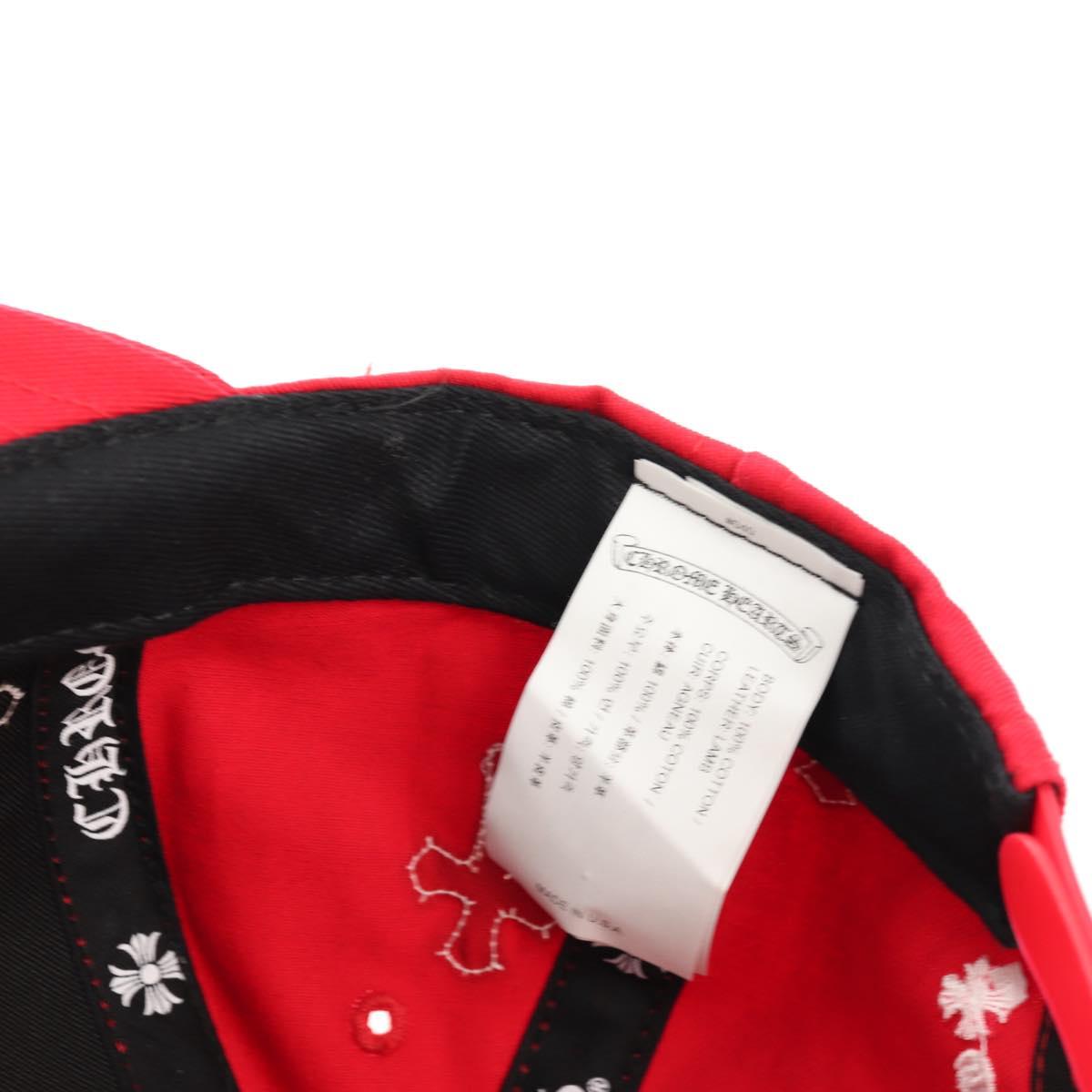 Chrome Hearts Baseball Cap Cotton Red Auth 136578M