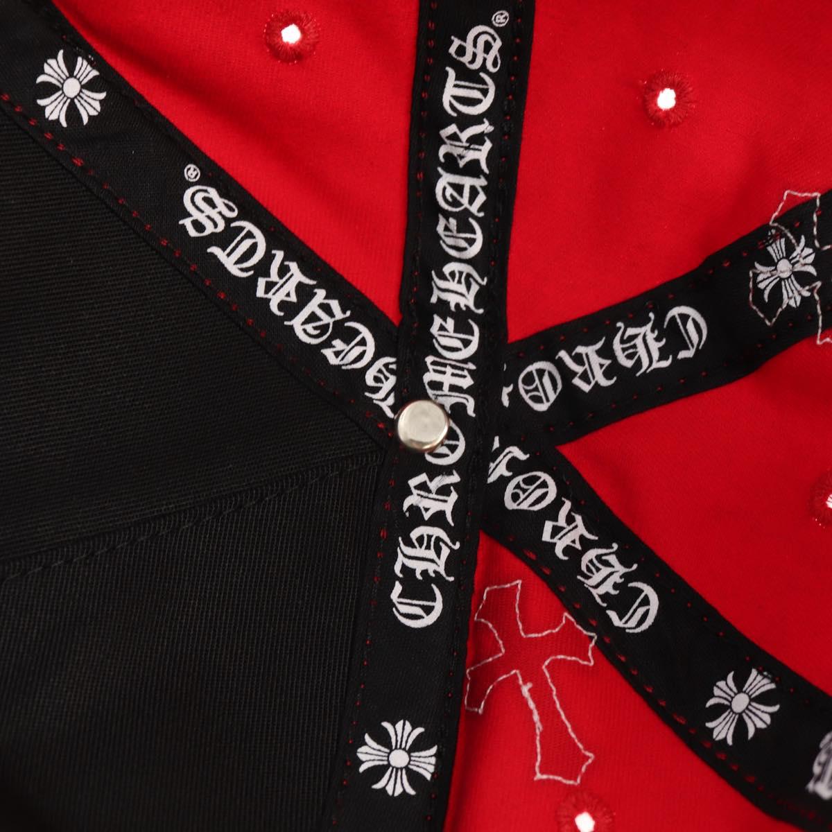 Chrome Hearts Baseball Cap Cotton Red Auth 136578M