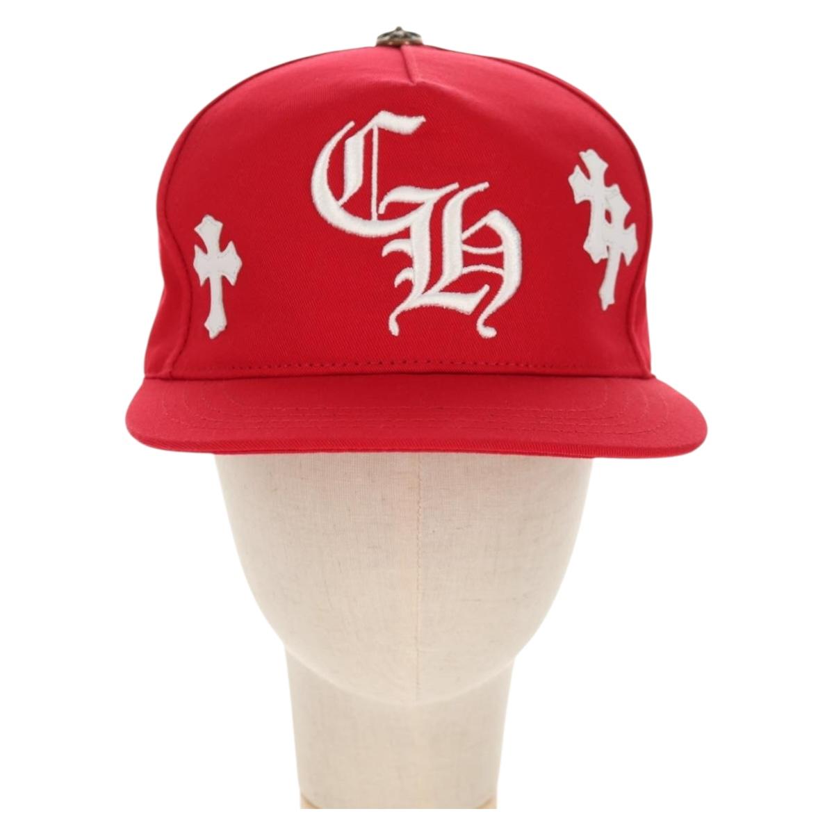 Chrome Hearts Baseball Cap Cotton Red Auth 136578M