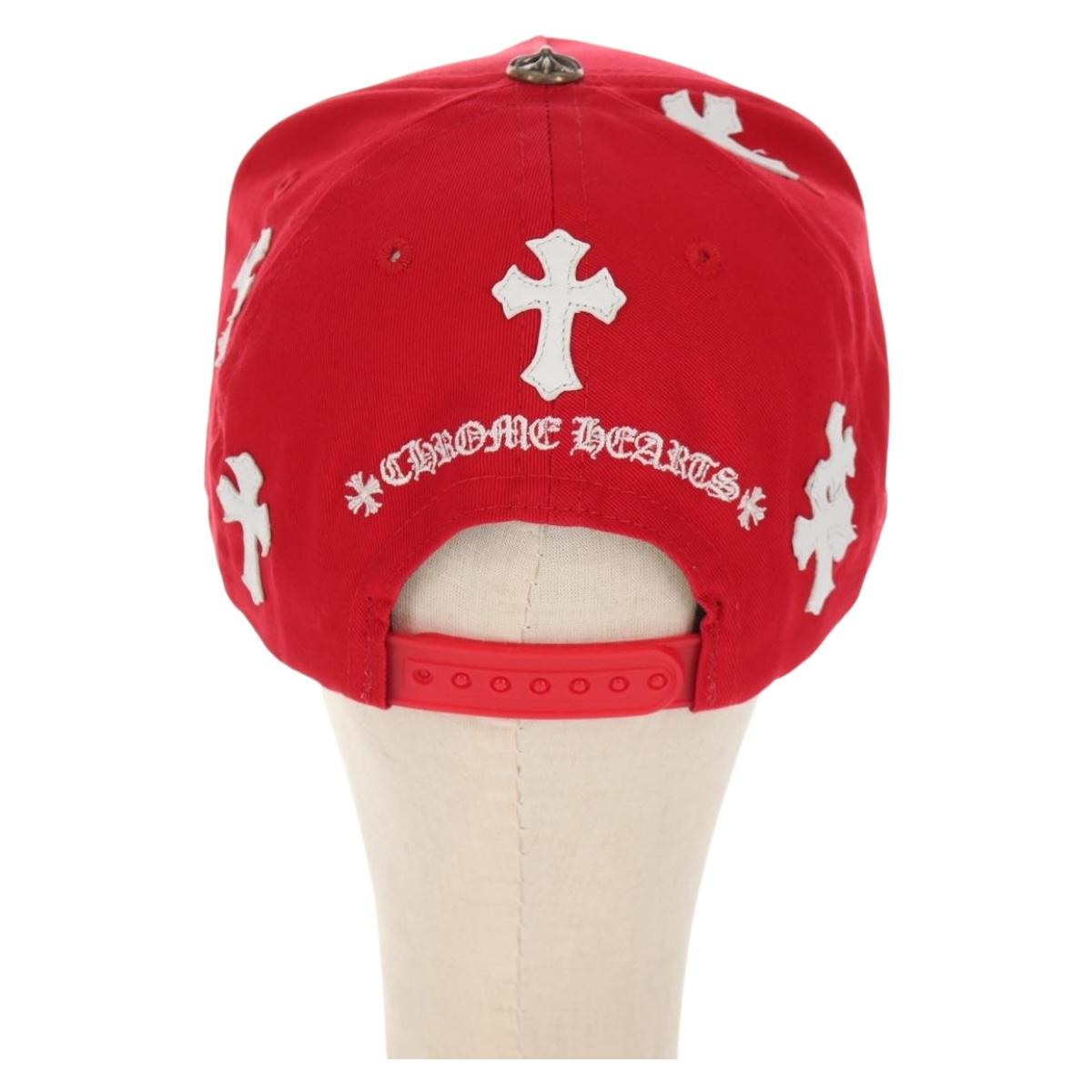 Chrome Hearts Baseball Cap Cotton Red Auth 136578M