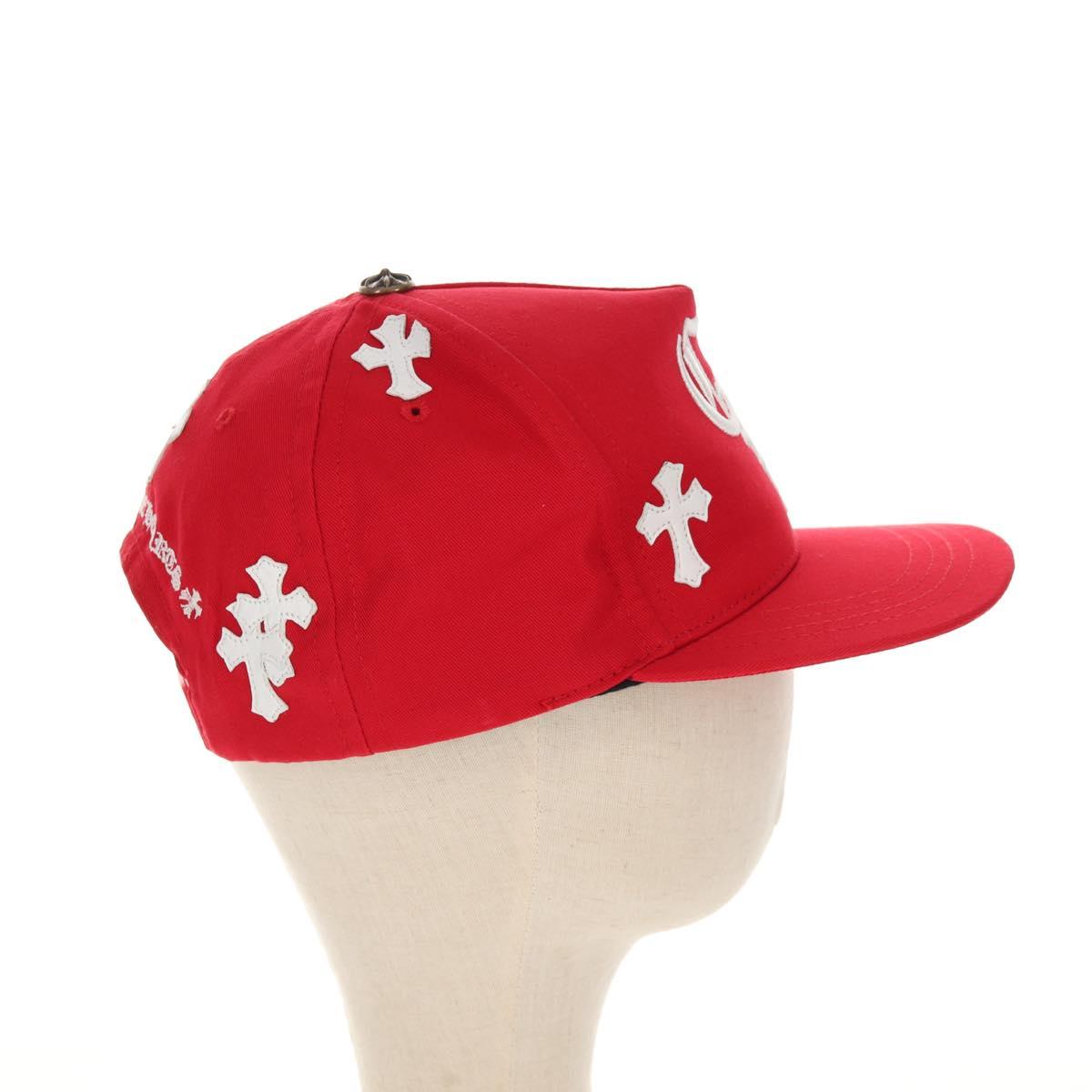 Chrome Hearts Baseball Cap Cotton Red Auth 136578M