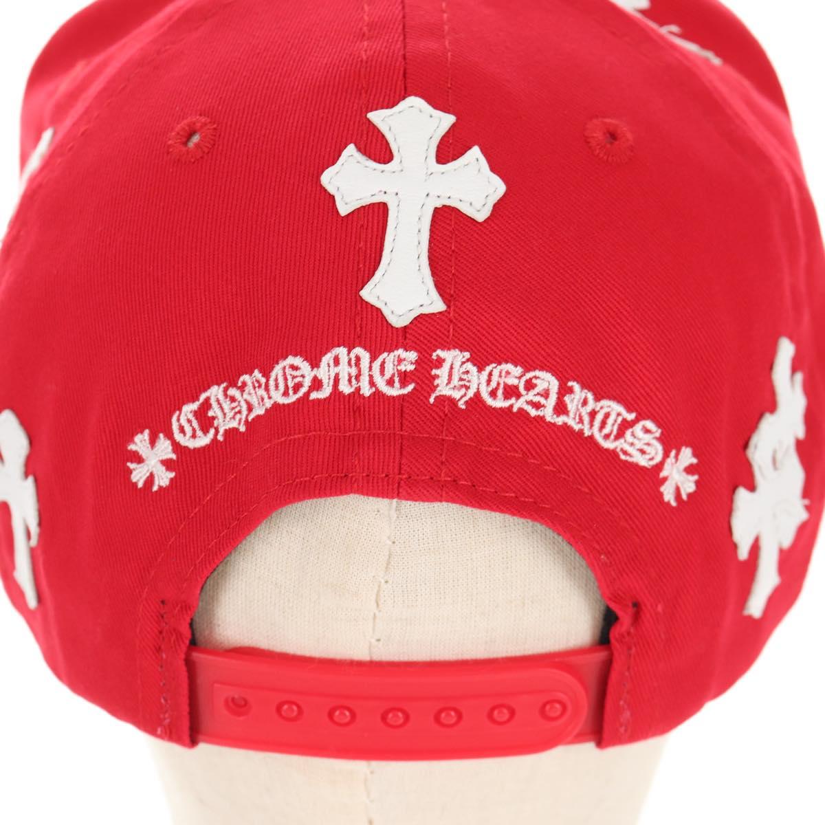 Chrome Hearts Baseball Cap Cotton Red Auth 136578M
