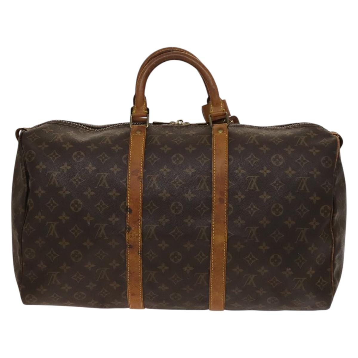 LOUIS VUITTON Monogram Keepall 50 Boston Bag M41426 LV Auth 136581
