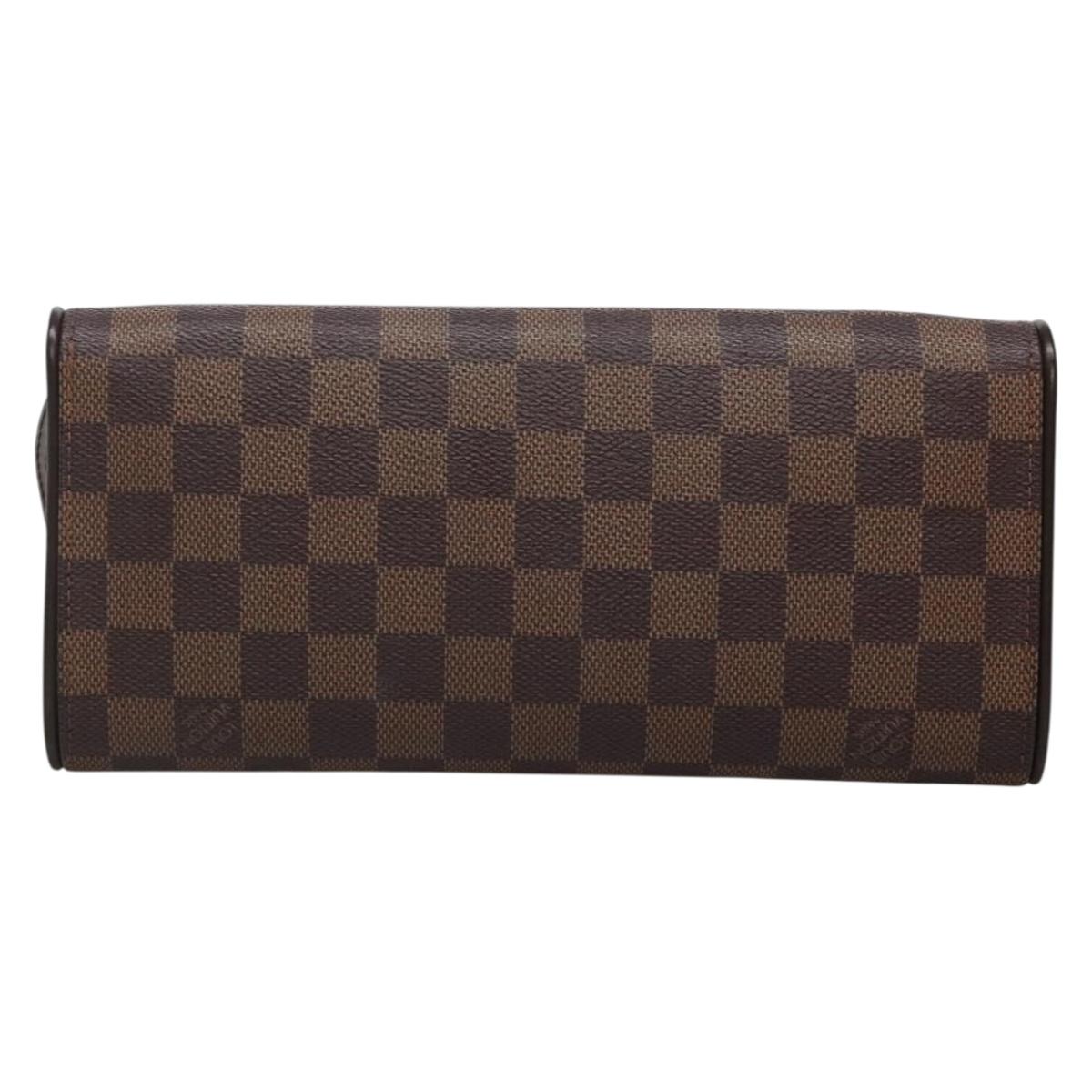 LOUIS VUITTON Damier Ebene Pochette Twin GM Shoulder Bag SPO LV Auth 136595V