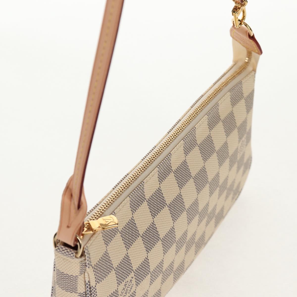 LOUIS VUITTON Damier Azur Pochette Accessoires Pouch N51986 LV Auth 136598M