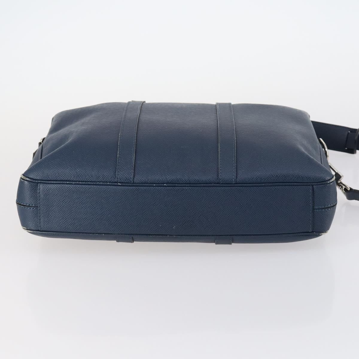 LOUIS VUITTON Taiga Porte Documents Voyage PM Bag 2way Blue M30639 Auth 136614