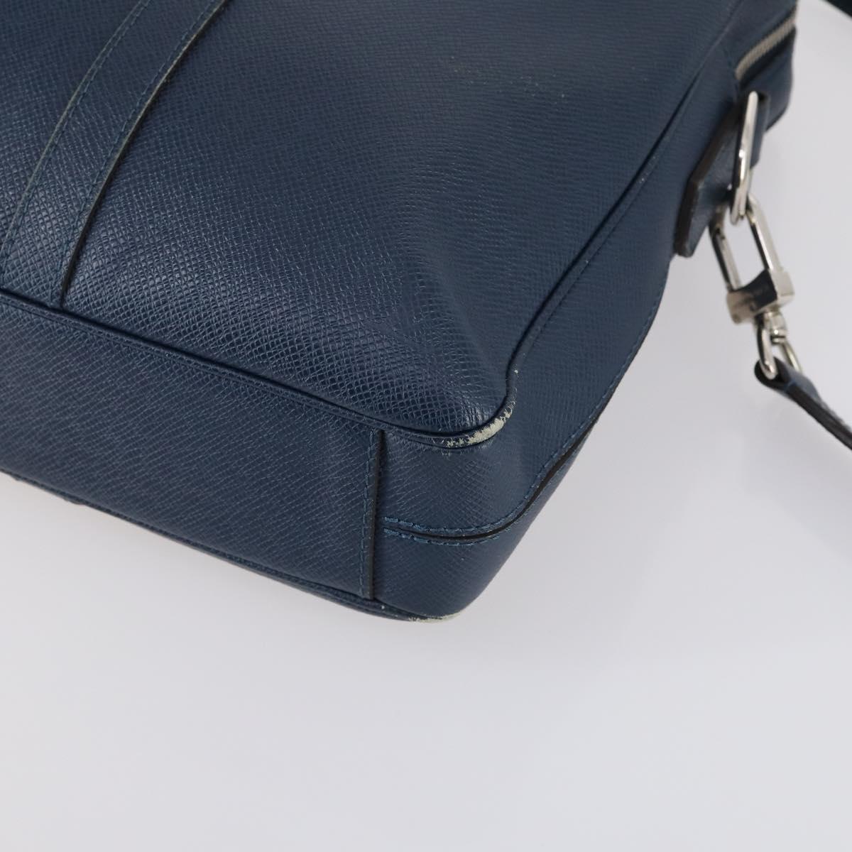 LOUIS VUITTON Taiga Porte Documents Voyage PM Bag 2way Blue M30639 Auth 136614