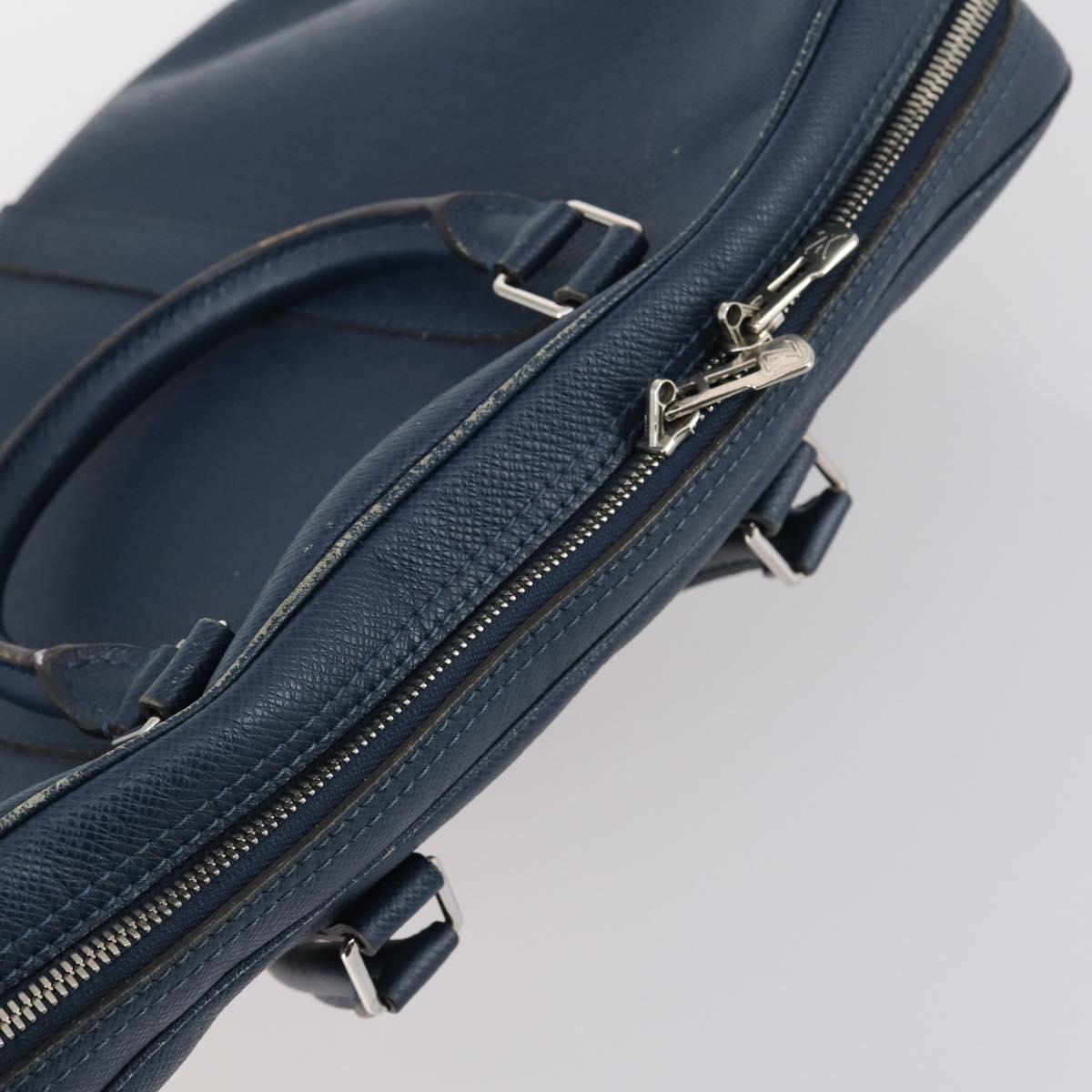 LOUIS VUITTON Taiga Porte Documents Voyage PM Bag 2way Blue M30639 Auth 136614