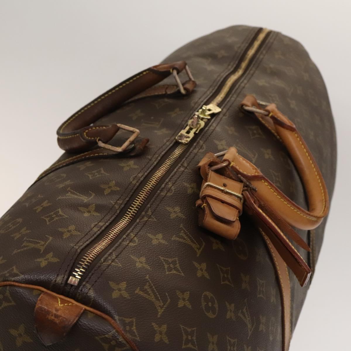 LOUIS VUITTON Monogram Keepall 55 Boston Bag M41424 LV Auth 136634