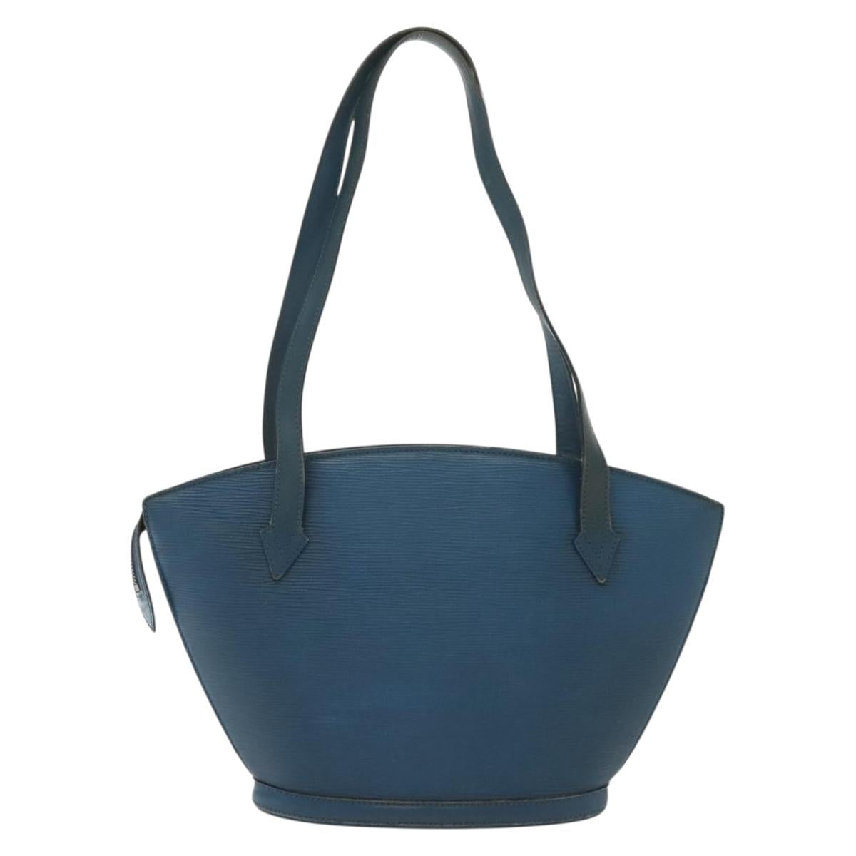 LOUIS VUITTON Epi Saint Jacques Poignees Long Bag Blue M52265 LV Auth 136637