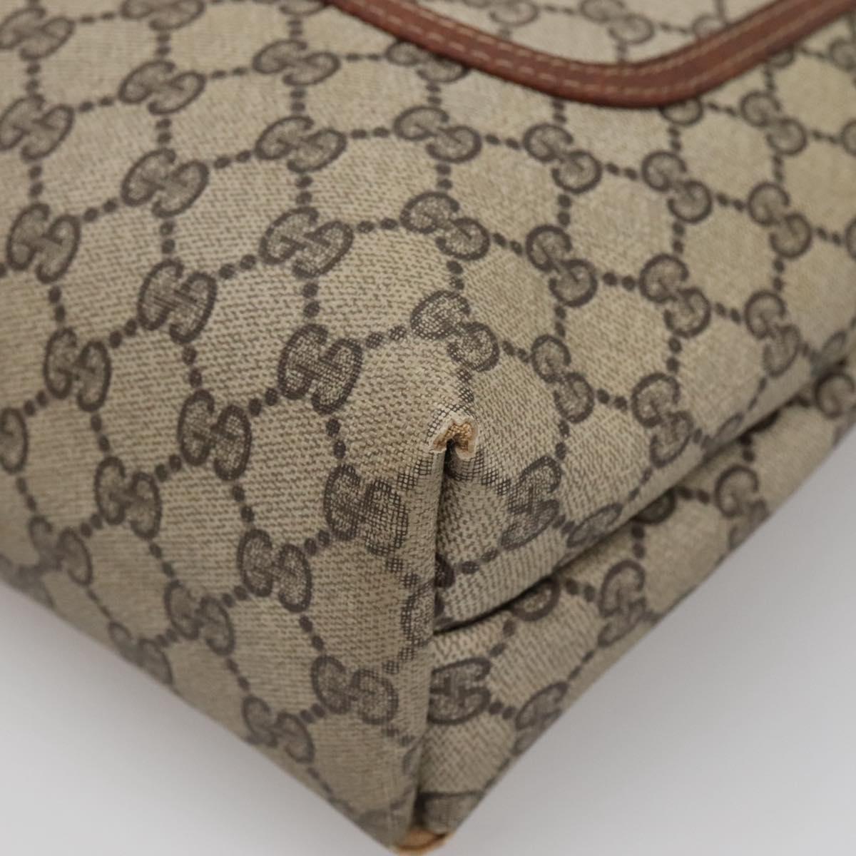 GUCCI GG Supreme Web Sherry Line Tote Bag PVC Beige 39 002 4487 Auth 136646