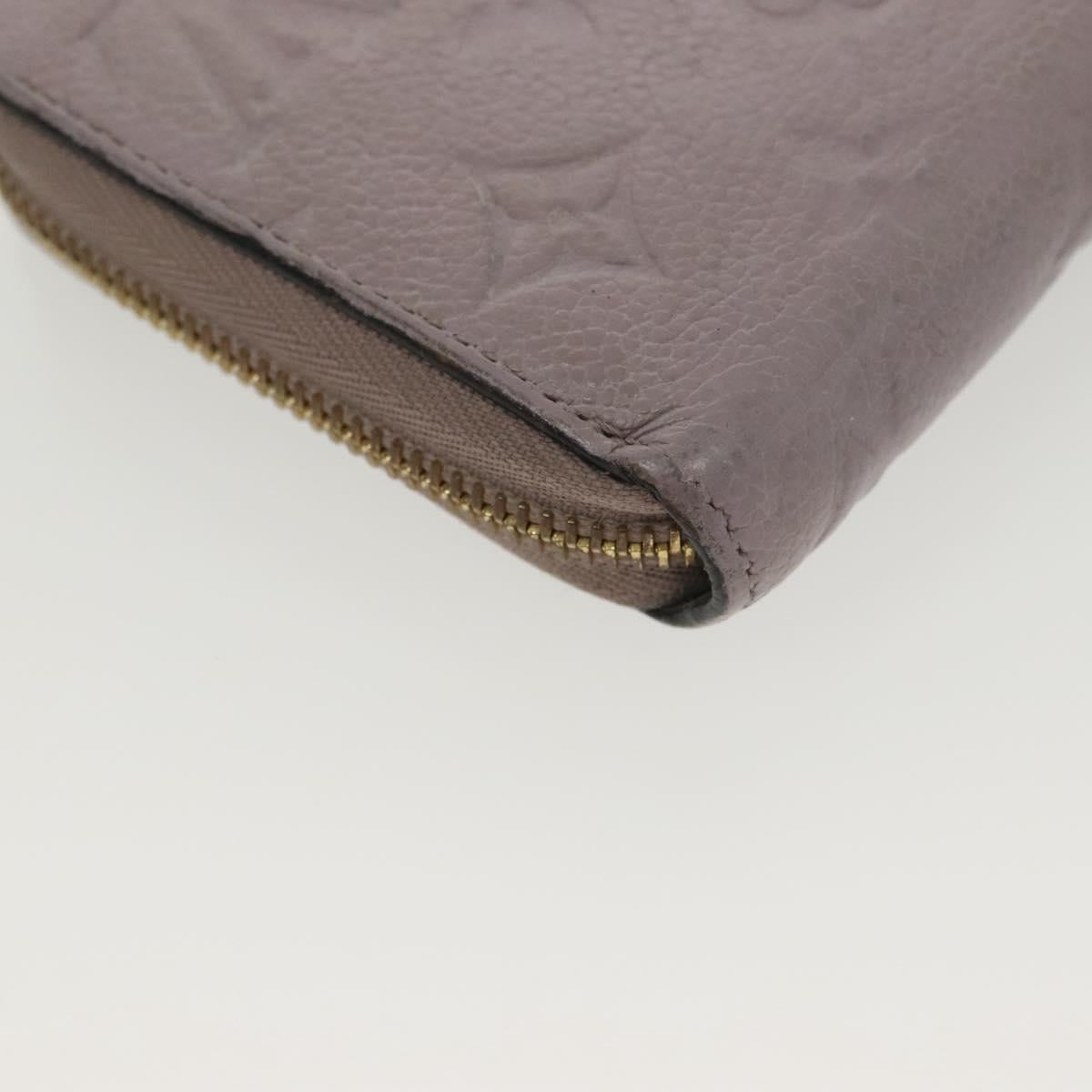 LOUIS VUITTON Monogram Empreinte Zippy Wallet Purple M83225 LV Auth 136652
