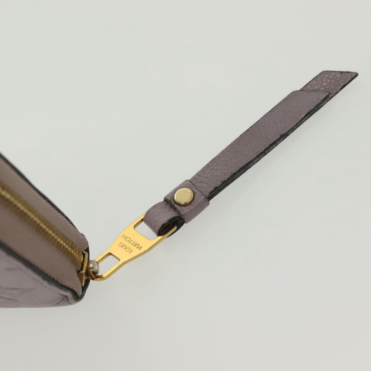 LOUIS VUITTON Monogram Empreinte Zippy Wallet Purple M83225 LV Auth 136652