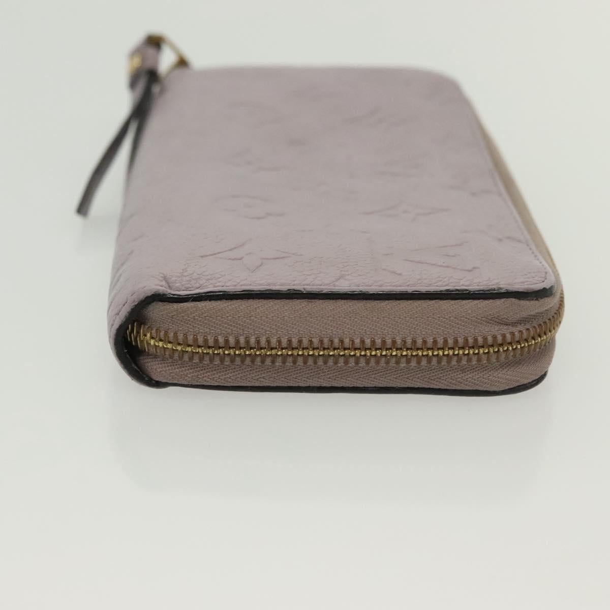 LOUIS VUITTON Monogram Empreinte Zippy Wallet Purple M83225 LV Auth 136652