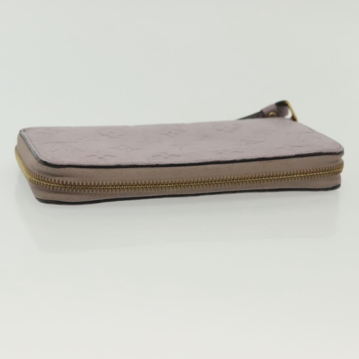 LOUIS VUITTON Monogram Empreinte Zippy Wallet Purple M83225 LV Auth 136652