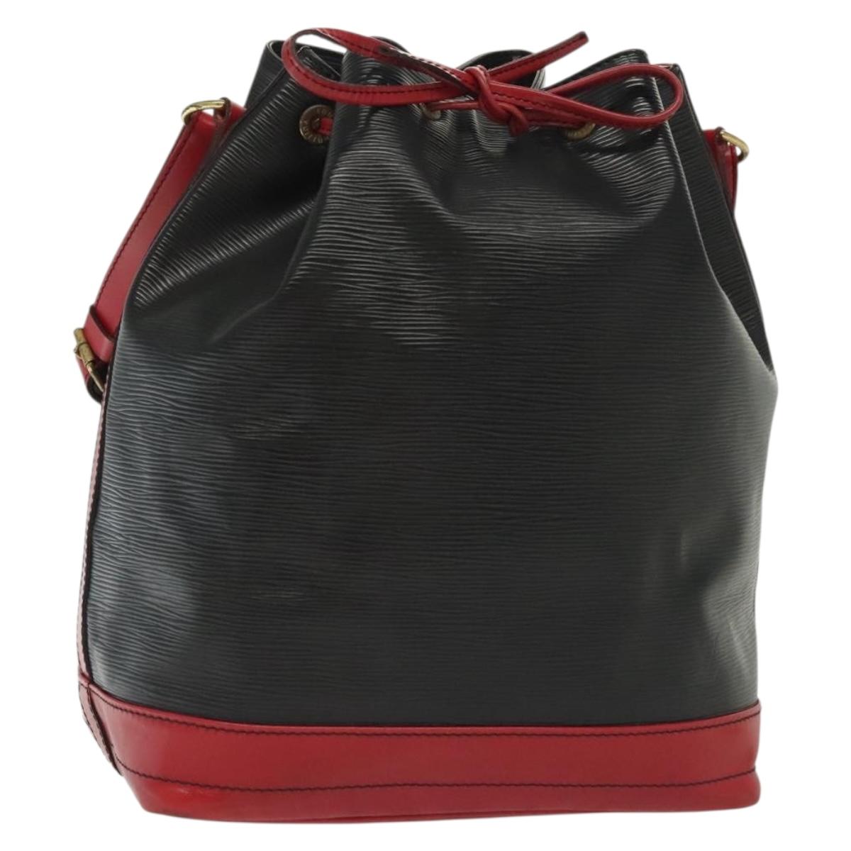 LOUIS VUITTON Epi Noe Shoulder Bag Bicolor Black Red M44017 LV Auth 136663