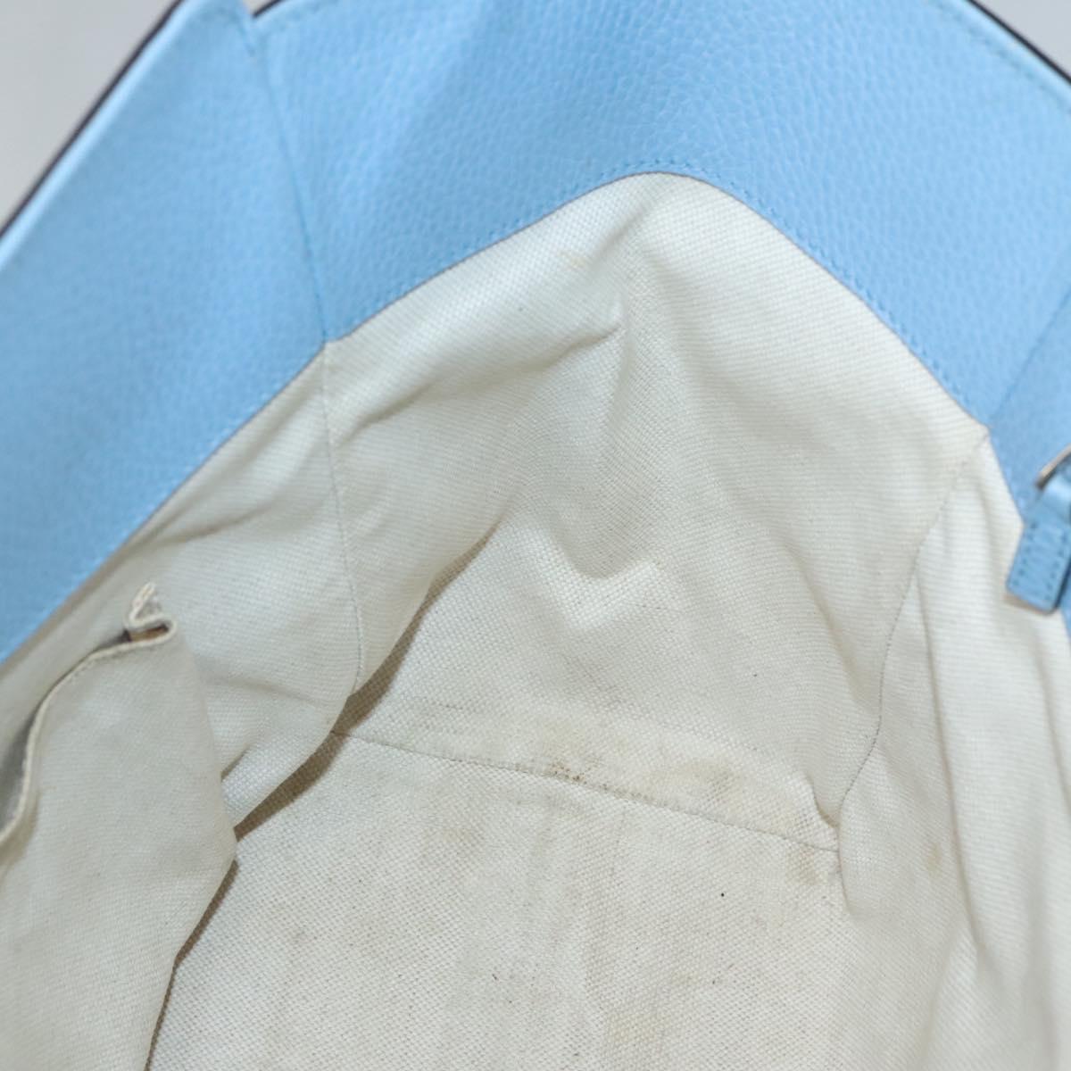 GUCCI Tote Bag Leather Light Blue 354408 Auth 136670