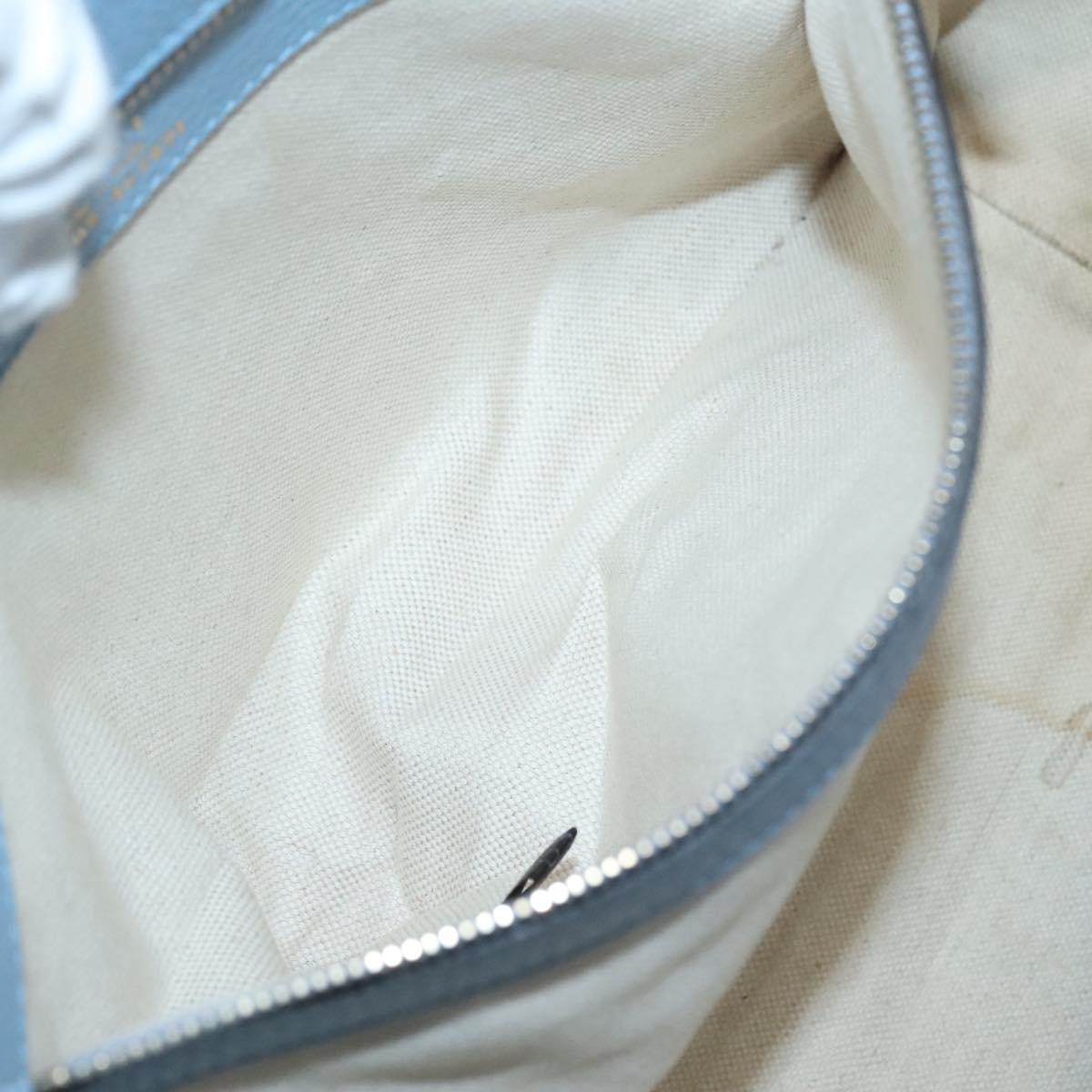 GUCCI Tote Bag Leather Light Blue 354408 Auth 136670