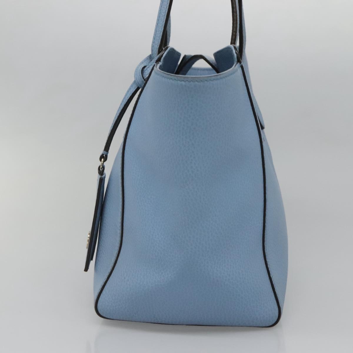 GUCCI Tote Bag Leather Light Blue 354408 Auth 136670
