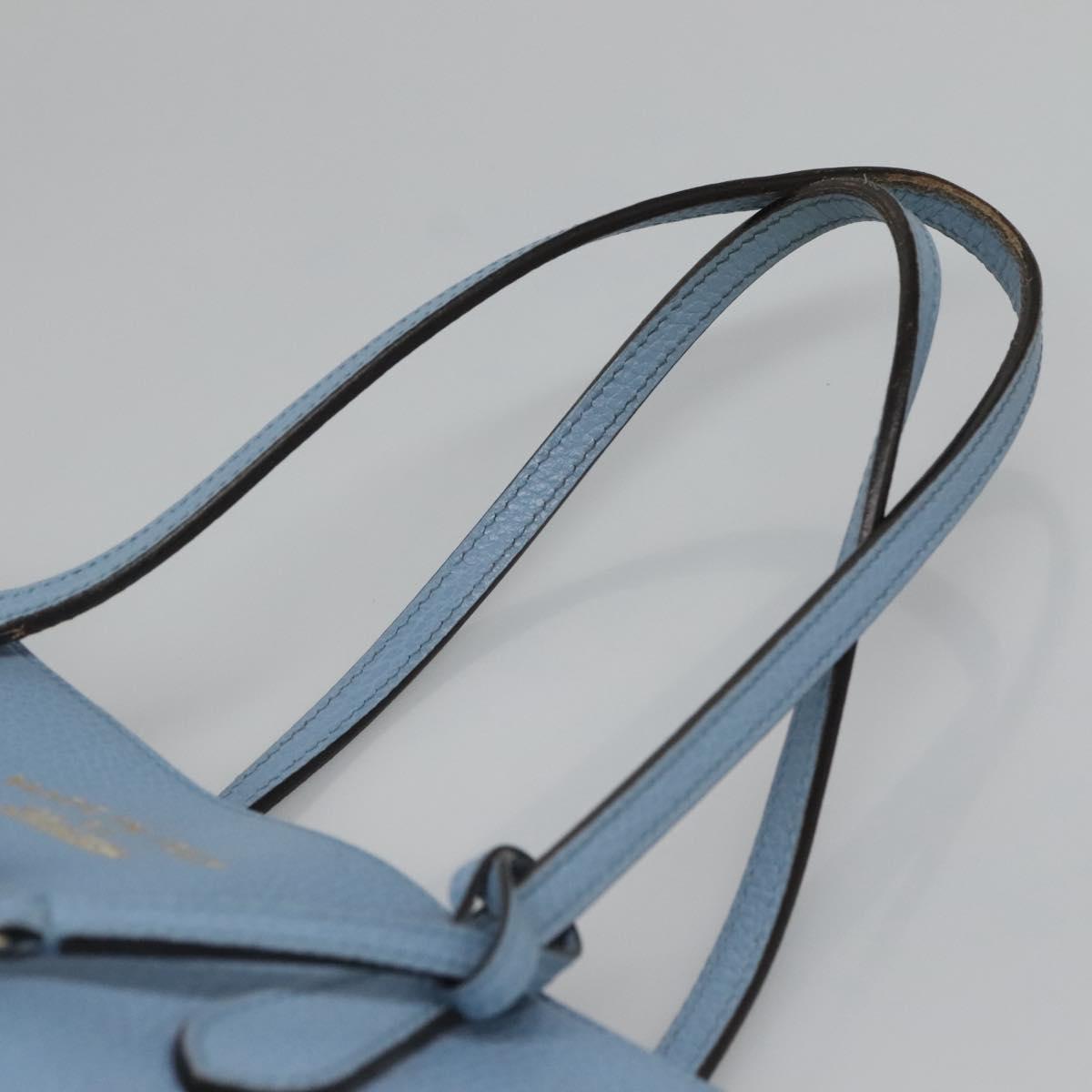 GUCCI Tote Bag Leather Light Blue 354408 Auth 136670