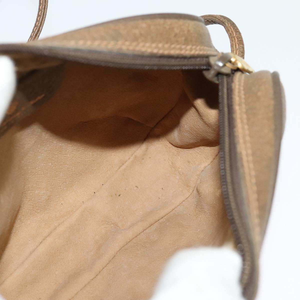 GUCCI GG Supreme Web Sherry Line Bag PVC Beige Gold 89 02 066 Auth 136671