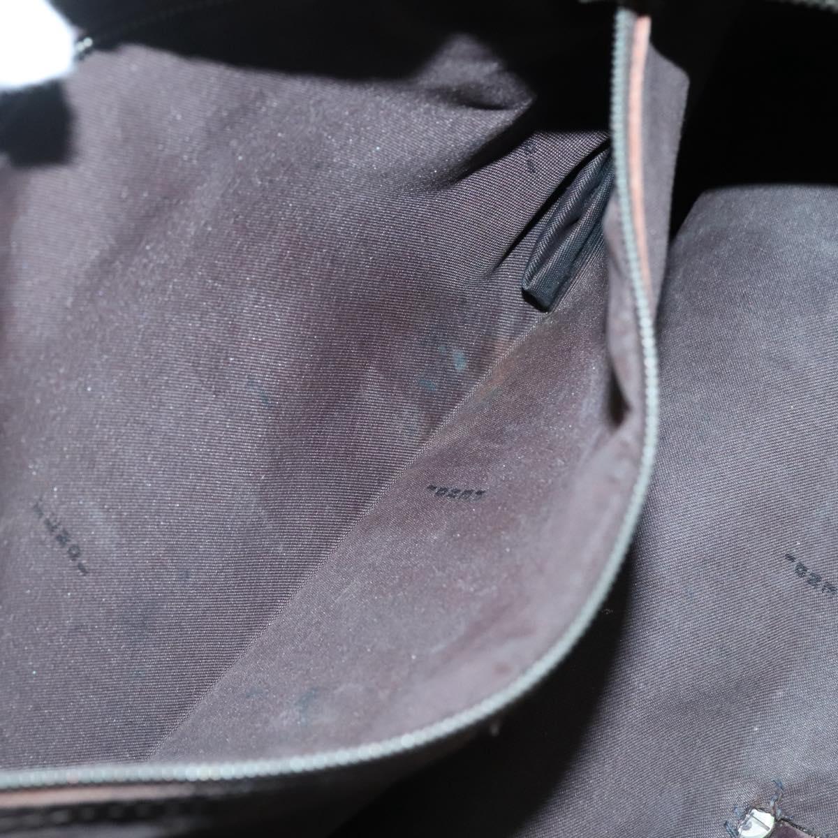 FENDI Zucca Canvas Tote Bag Brown Black Auth 136691