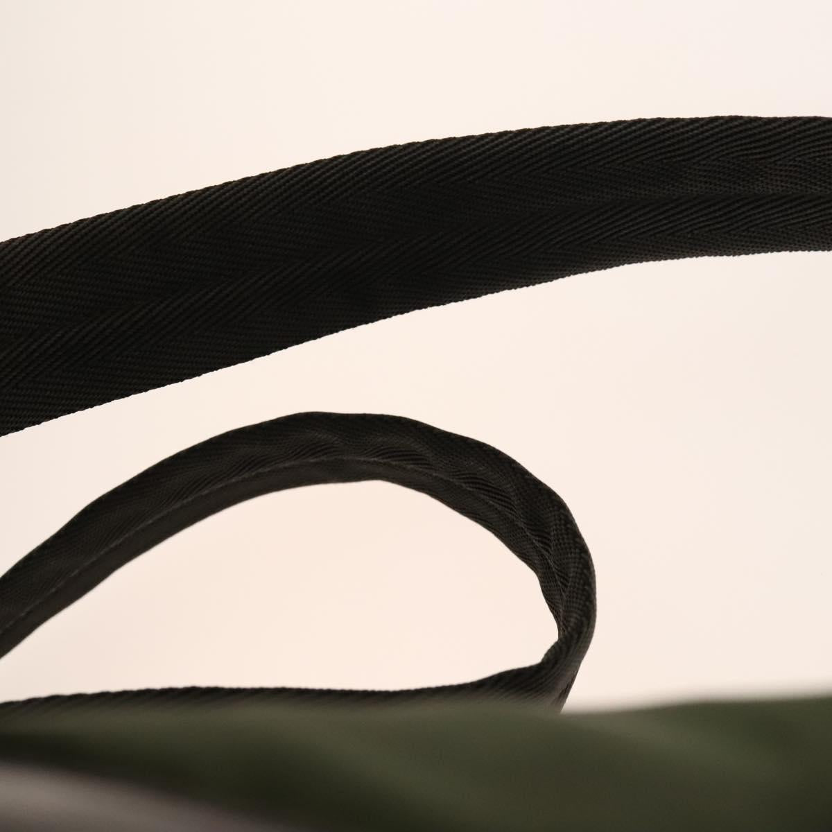 PRADA Backpack Nylon Green Silver Auth 136692