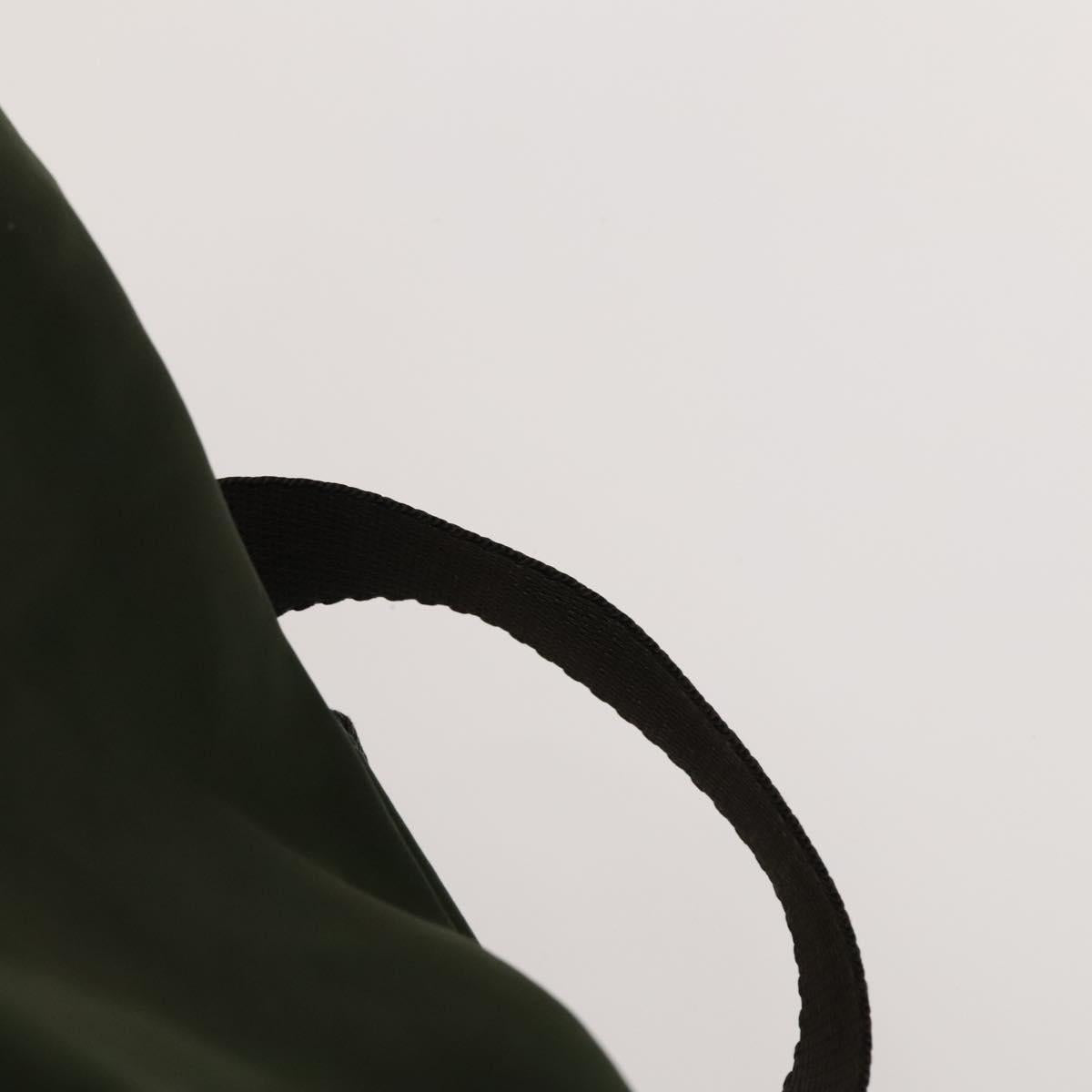 PRADA Backpack Nylon Green Silver Auth 136692