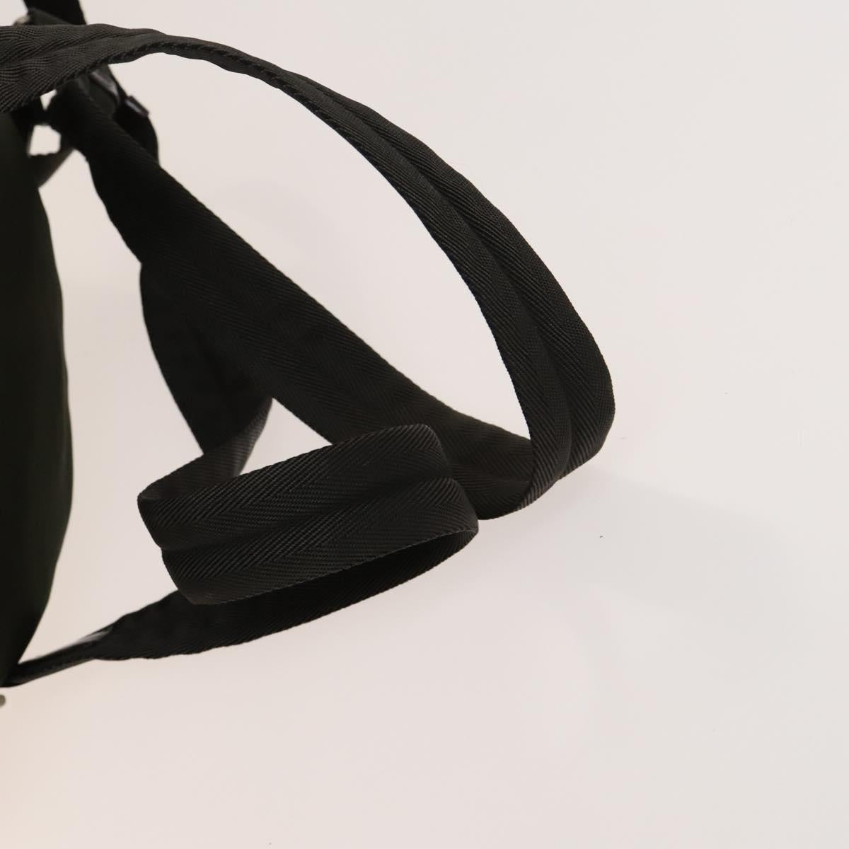 PRADA Backpack Nylon Green Silver Auth 136692